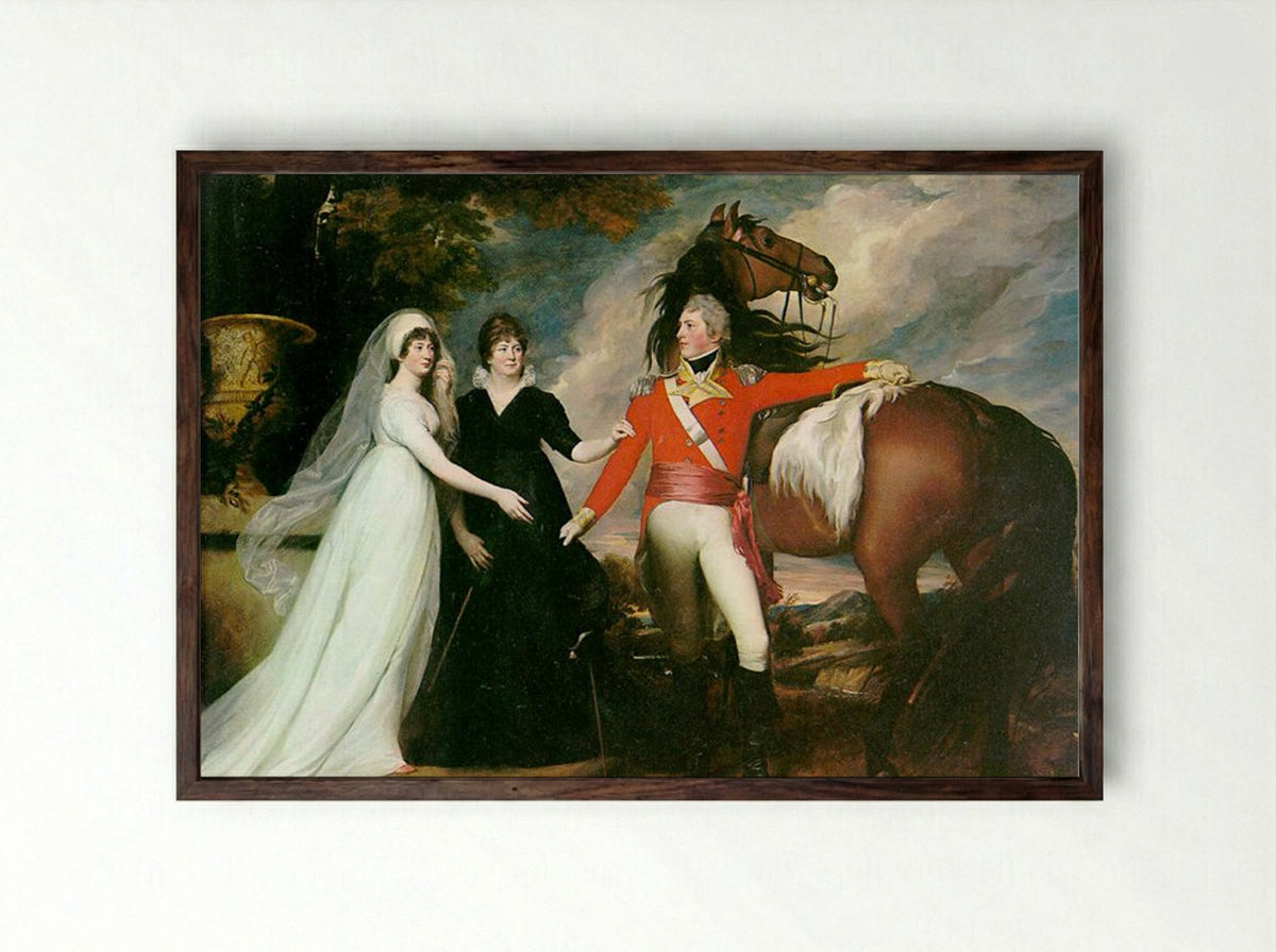 The Fitch Sisters - John Singleton Copley - Framed Print Dark Wood