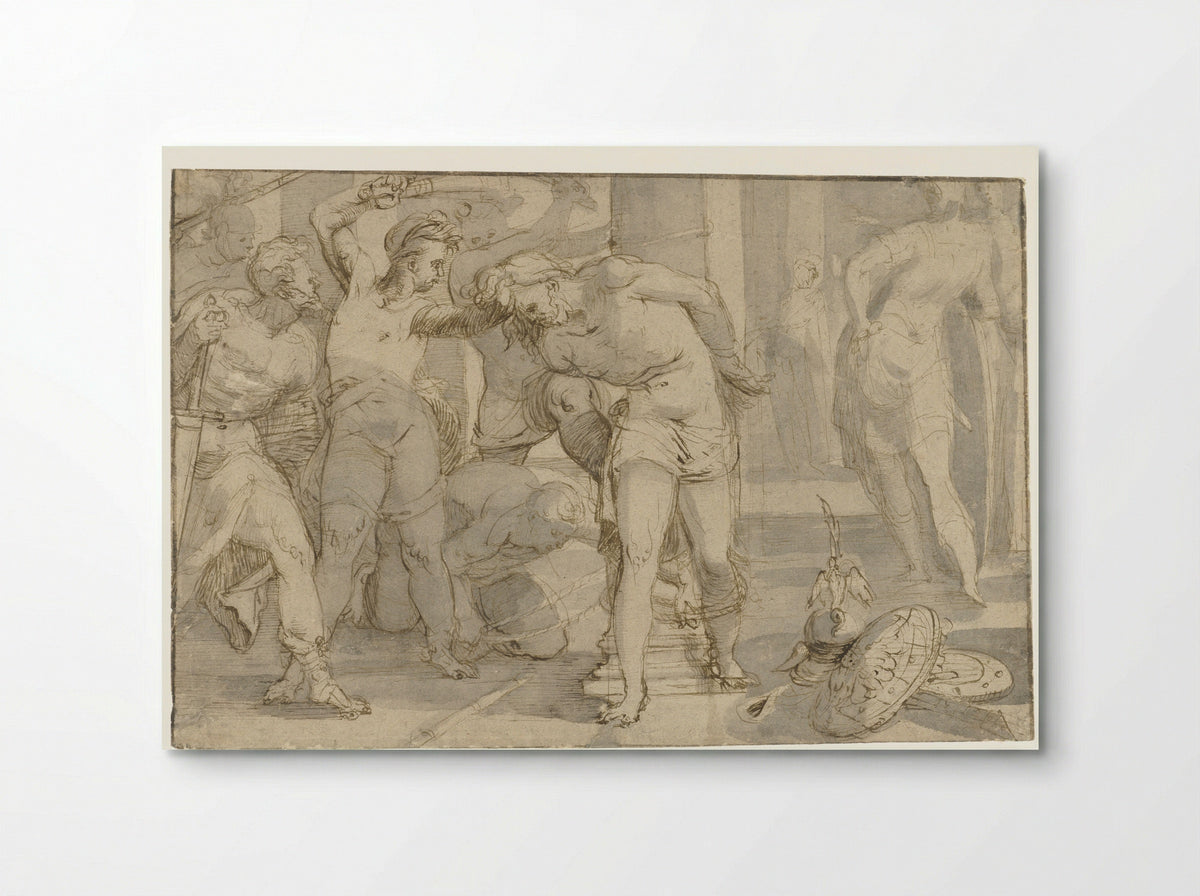 The Flagellation of Christ - Meester van de Egmont-Albums - Poster