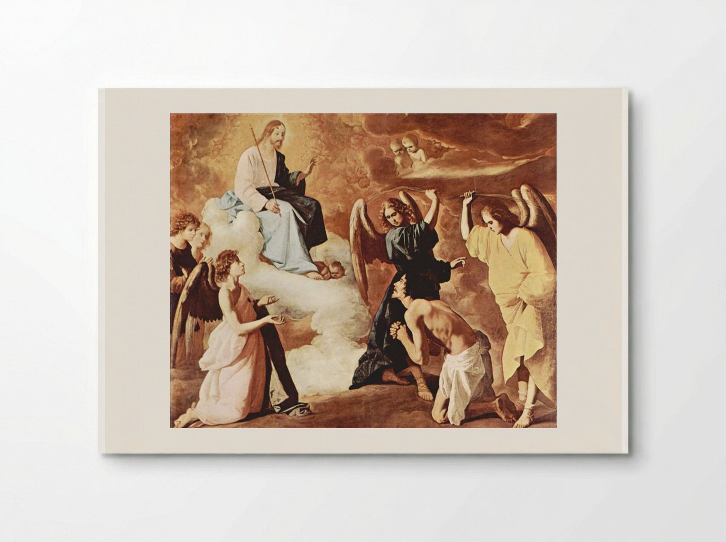 The Flagellation of St. Jerome by the Angels - Francisco de Zurbarán - Poster