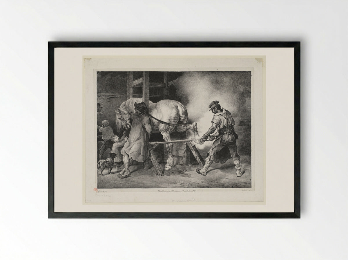 The Flemish Blacksmith - Théodore Géricault - Framed Print Black