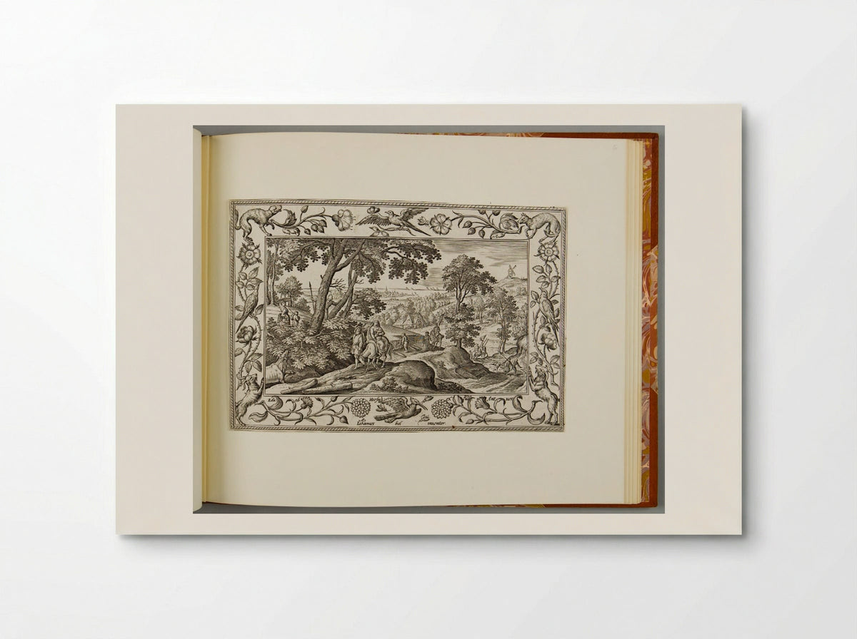 The Flight into Egypt, with Bird, Dog, and Goat - Adriaen Collaert - Poster