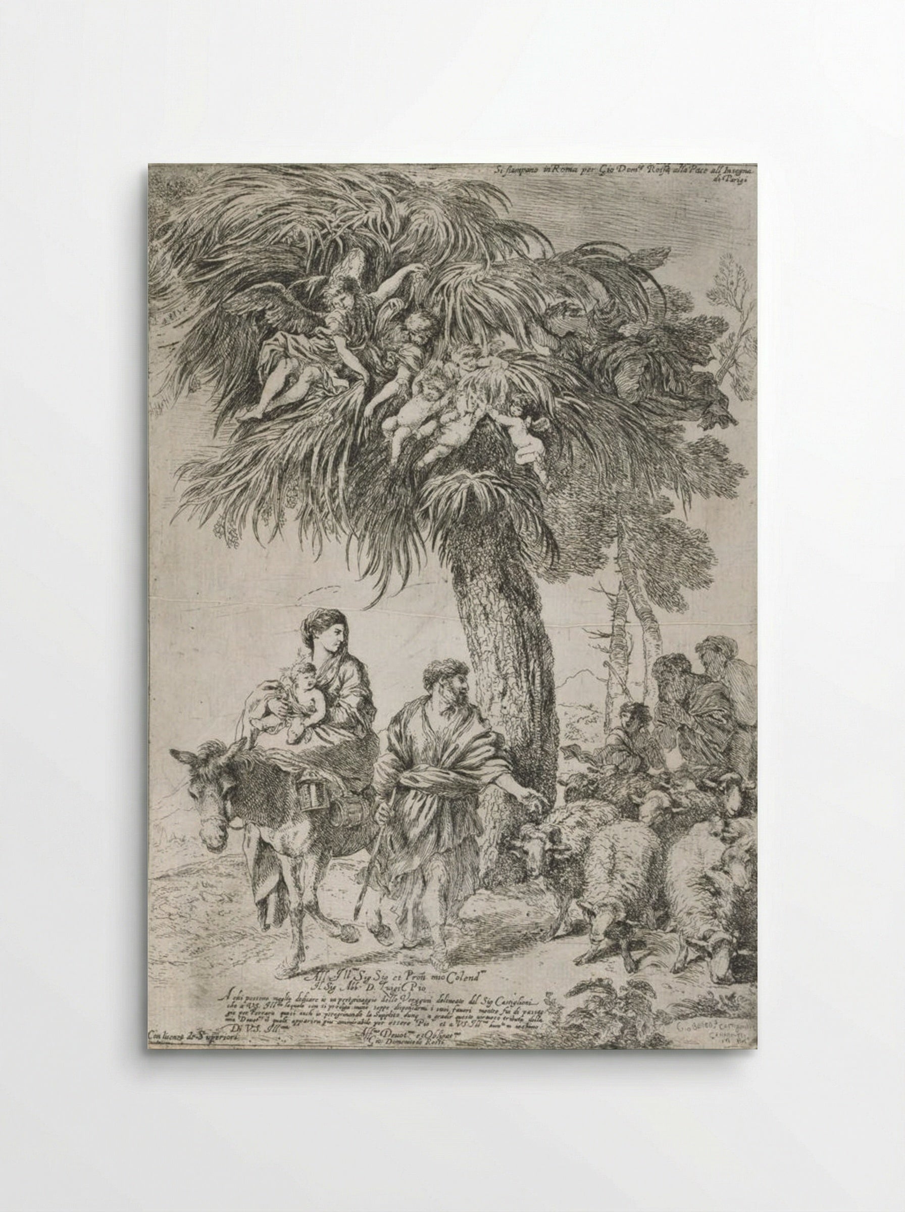 The Flight into Egypt - Giovanni Benedetto Castiglione - Poster
