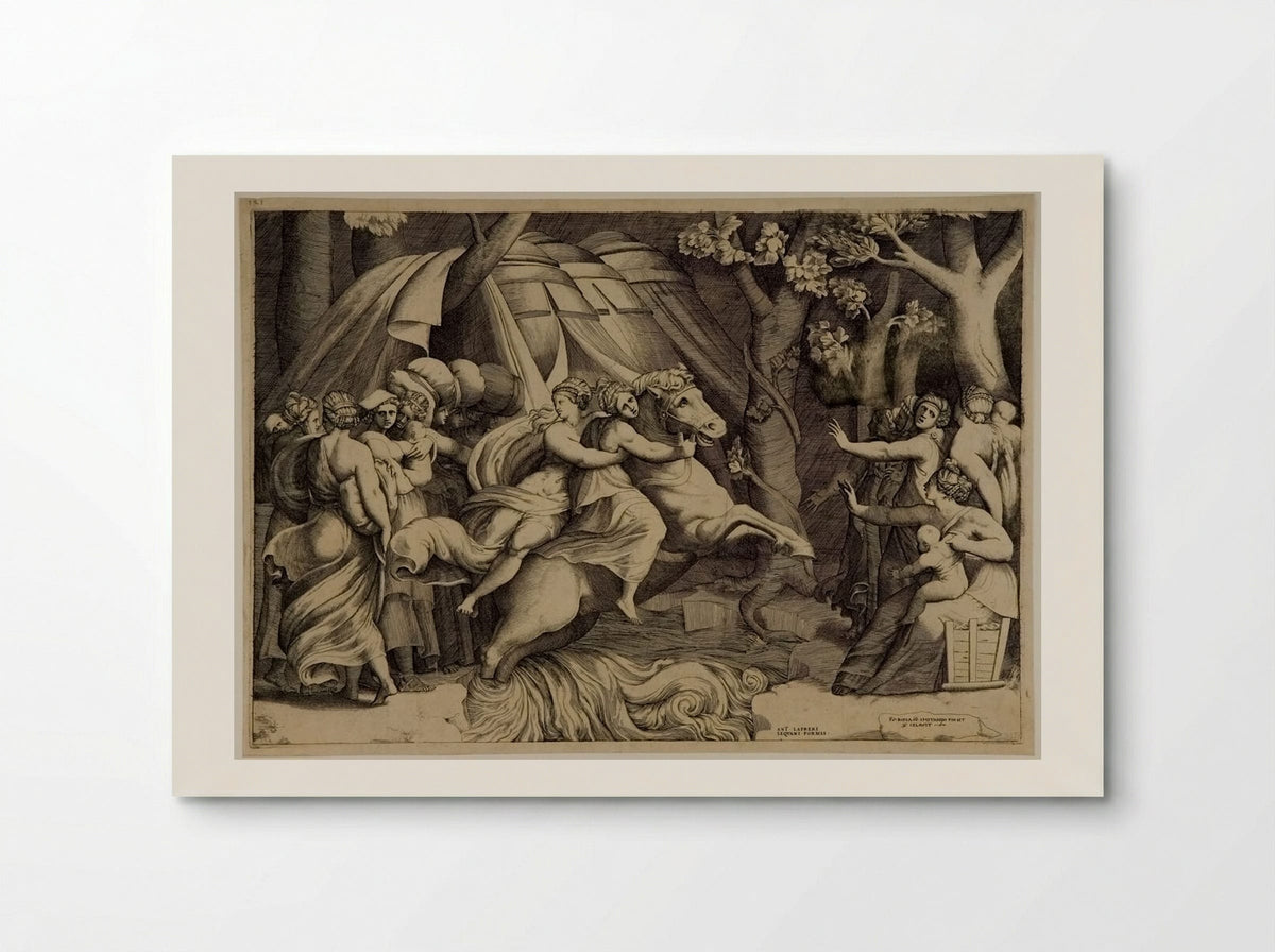The Flight of Cloelia - Giulio Bonasone - Poster