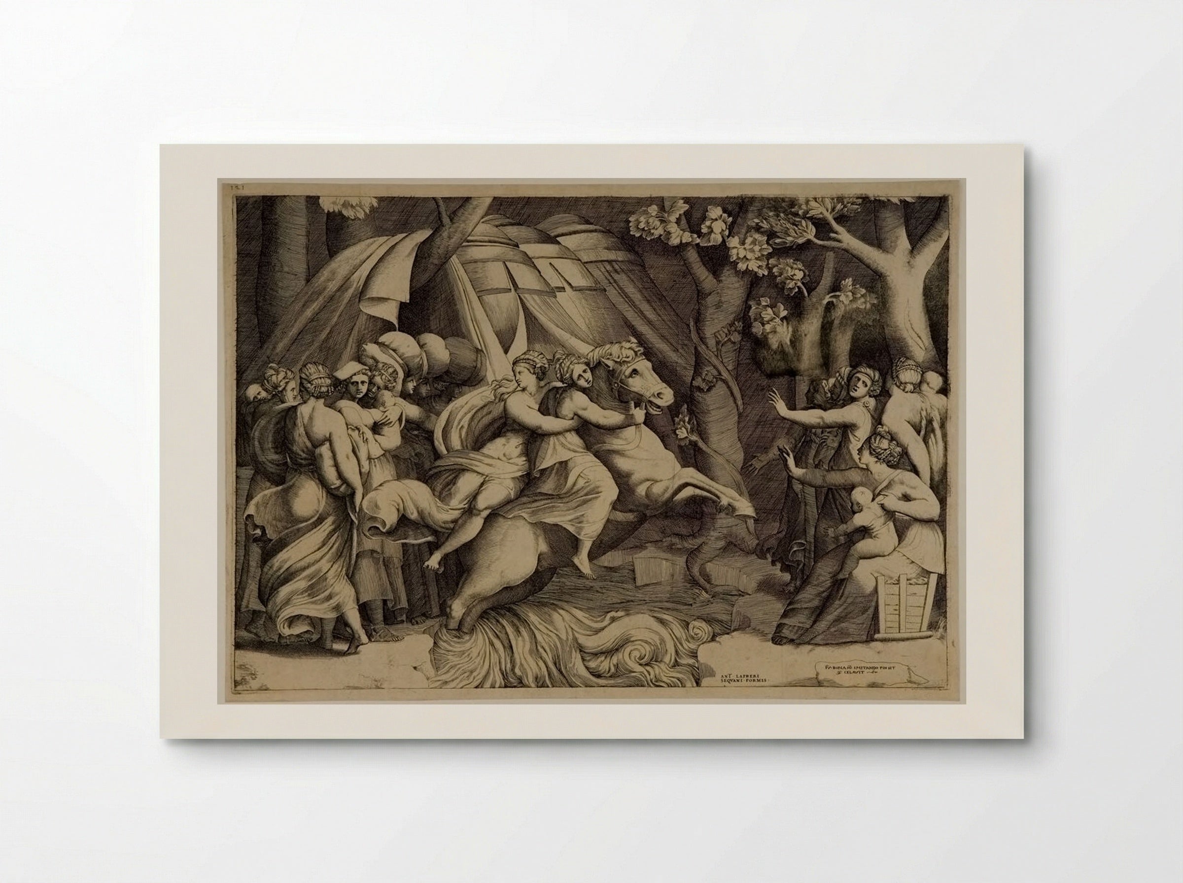 The Flight of Cloelia - Giulio Bonasone - Poster
