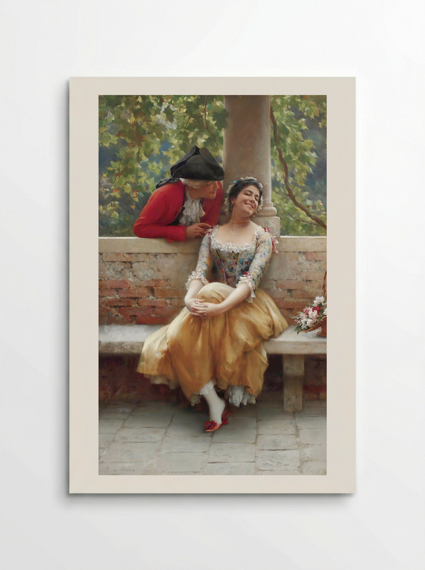 The Flirtation - Eugene de Blaas - Poster