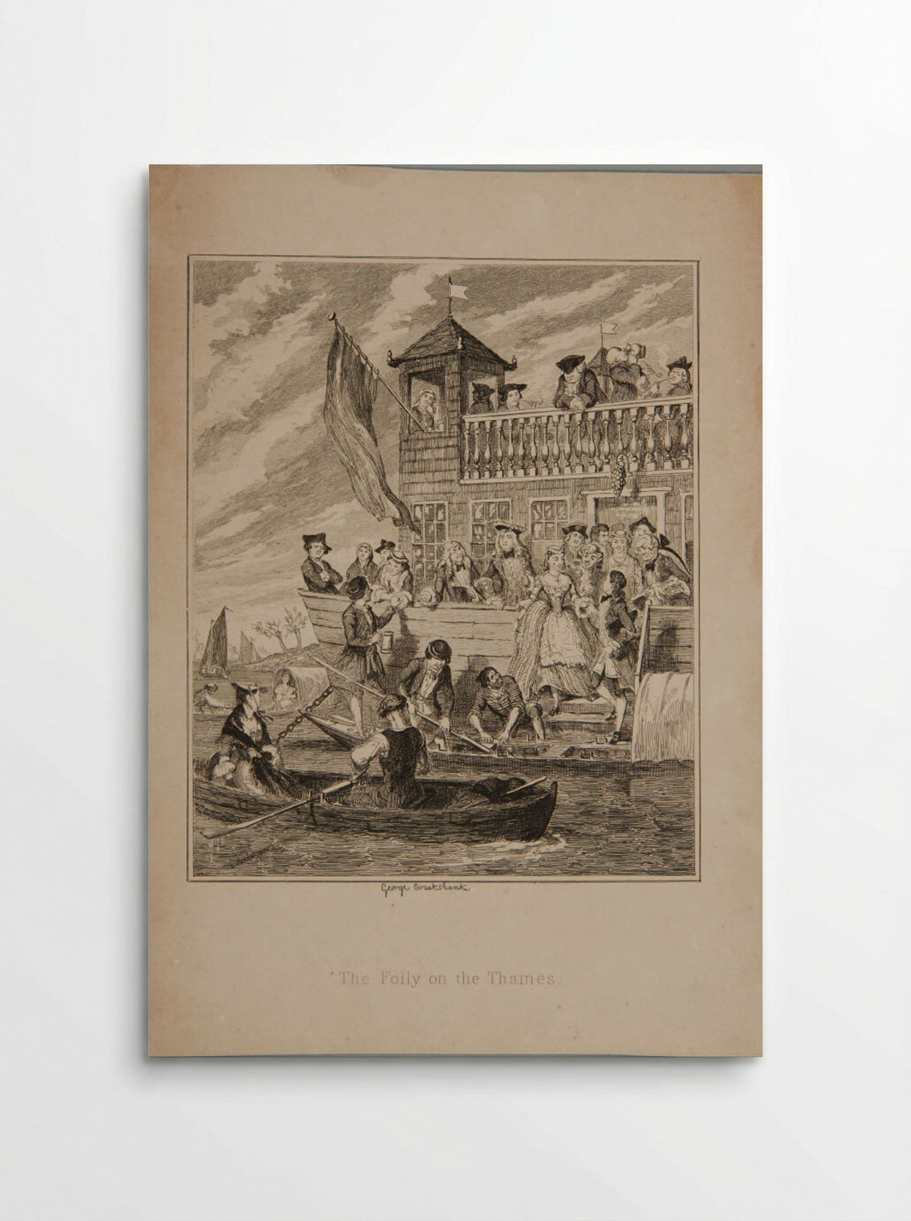The Folly on the Thames - George Cruikshank - Poster