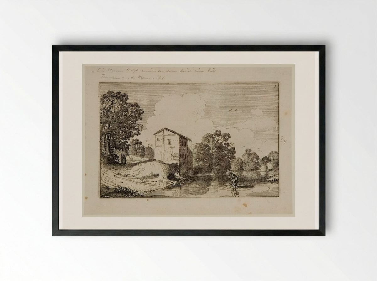The Ford - Jan van de Velde II - Framed Print Black