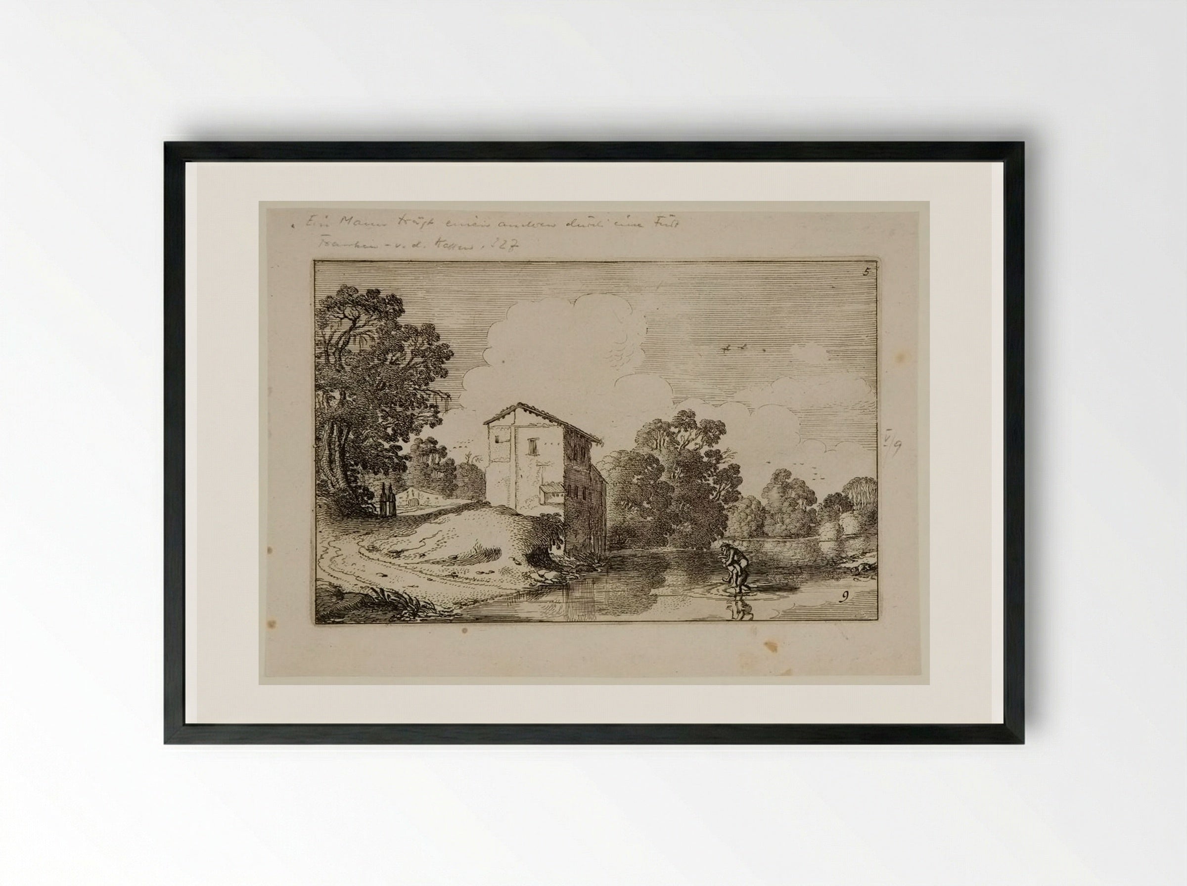 The Ford - Jan van de Velde II - Framed Print Black