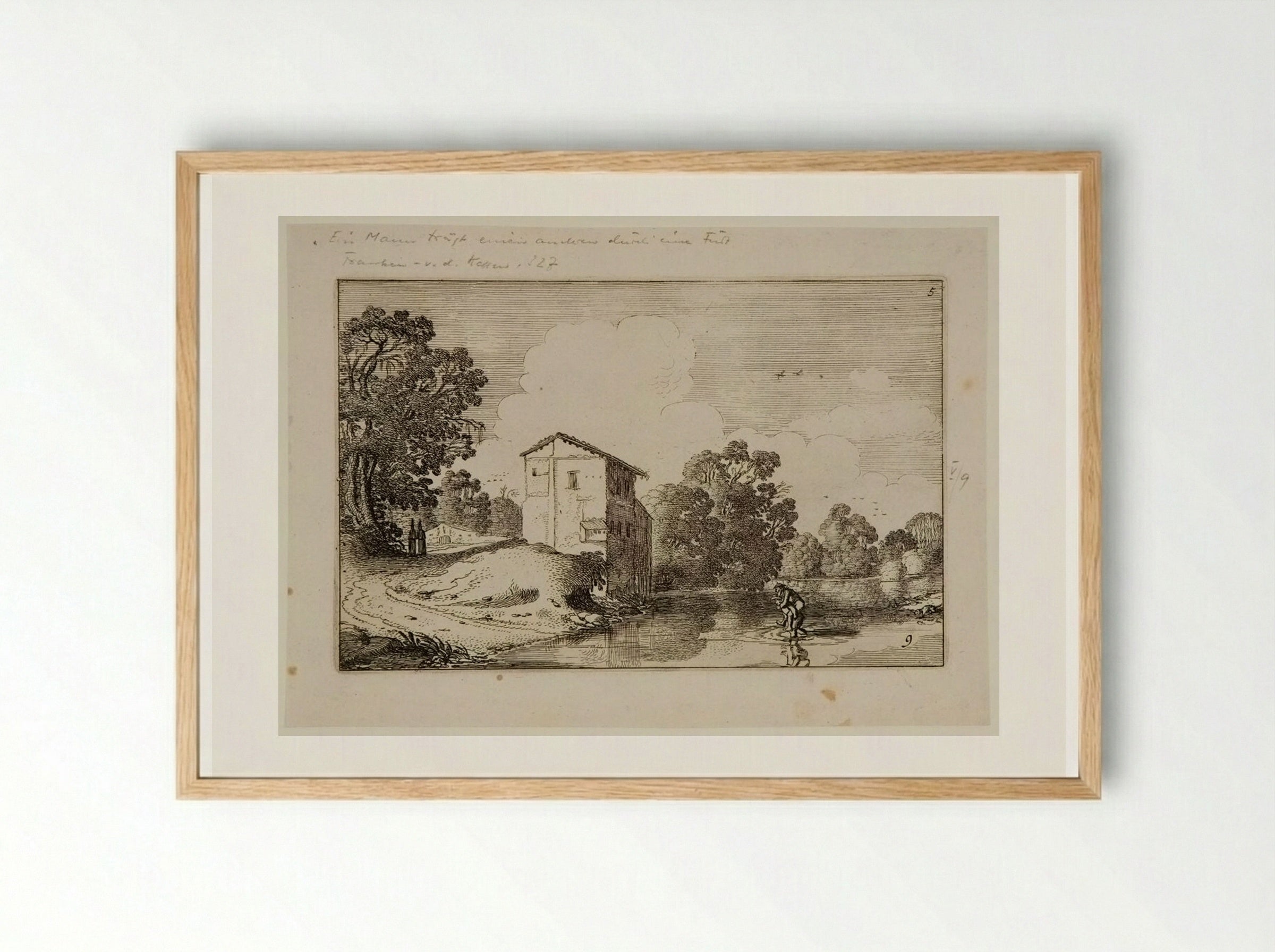 The Ford - Jan van de Velde II - Framed Print Wood