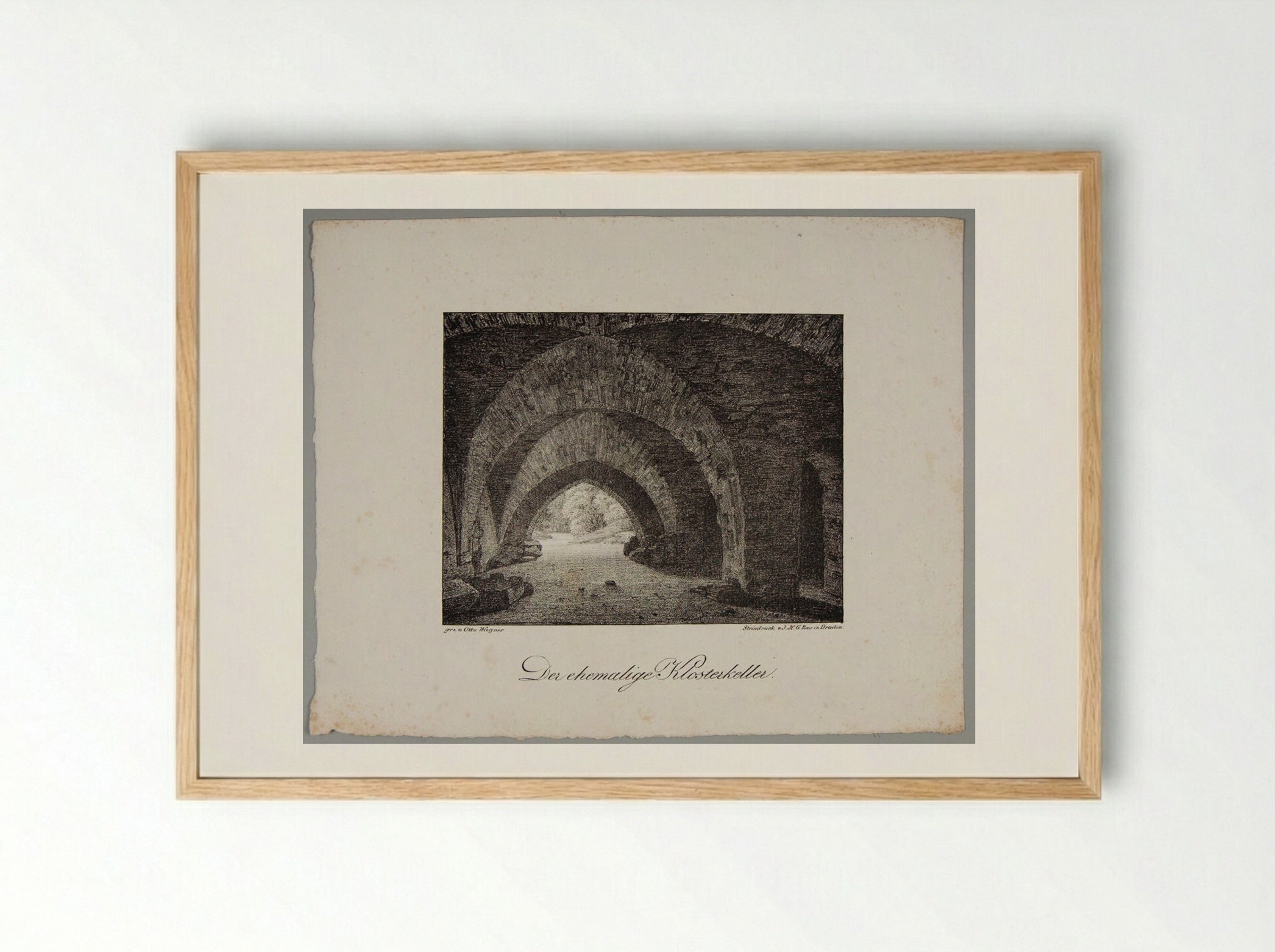 The Former Cloister Cellar - Otto Wagner - Framed Print Wood