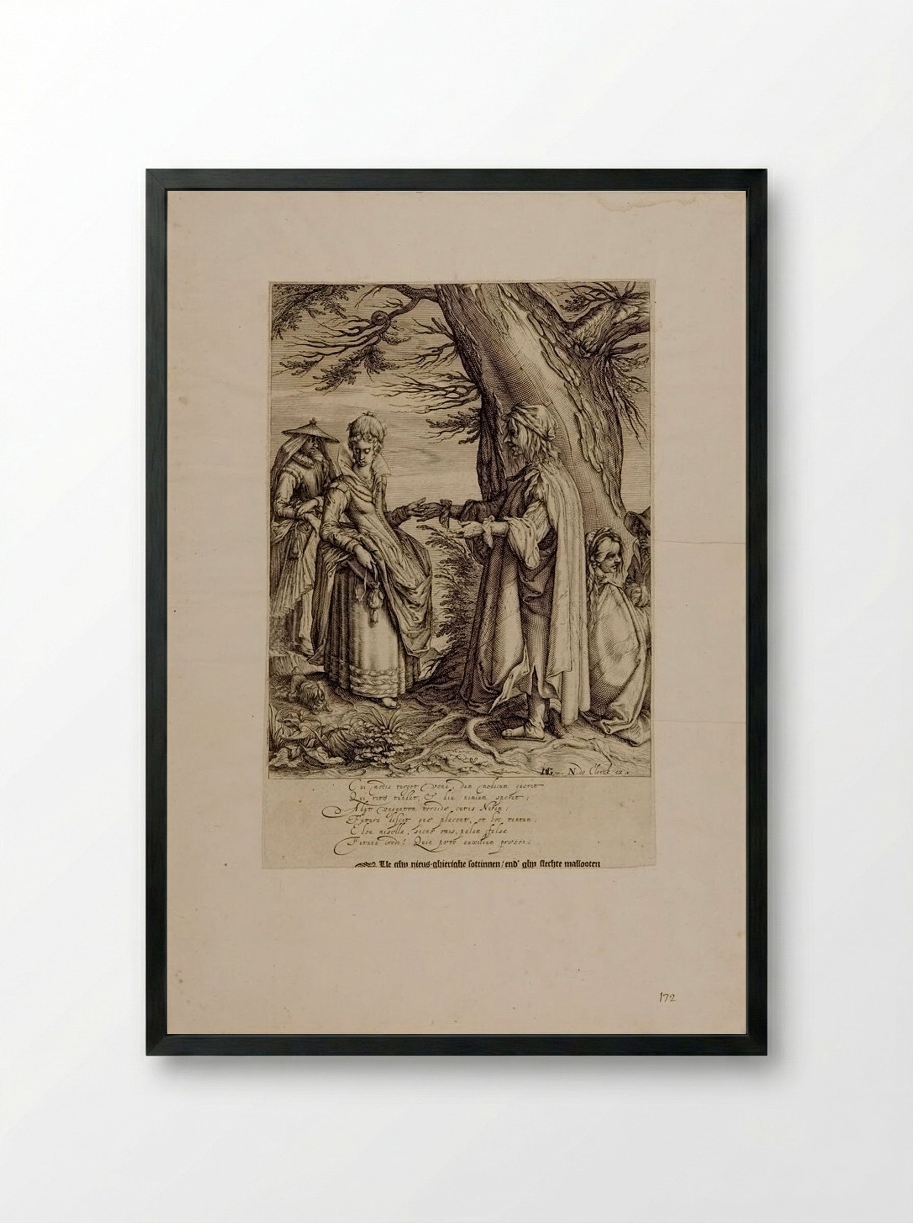 The Fortune-Teller - Andries Jacobsz Stock - Framed Print Black