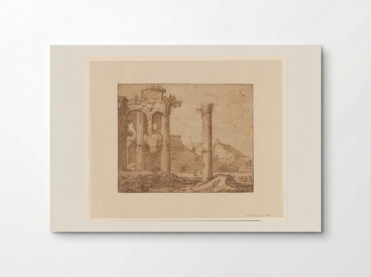 The Forum of Nerva in Rome, Seen from the Temple of Minerva - Pieter Lastman - Poster