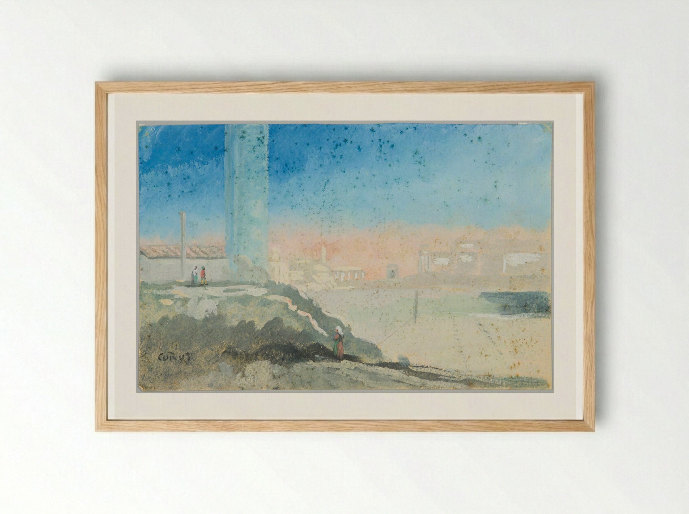The Forum - Jean-Baptiste-Camille Corot - Framed Print Wood