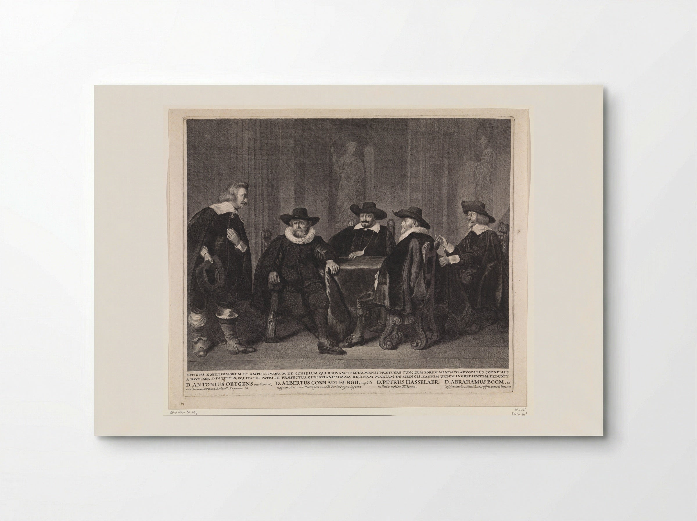 The Four Amsterdam Burgomasters Awaiting the Arrival of Maria de' Medici - Jonas Suyderhoef - Poster