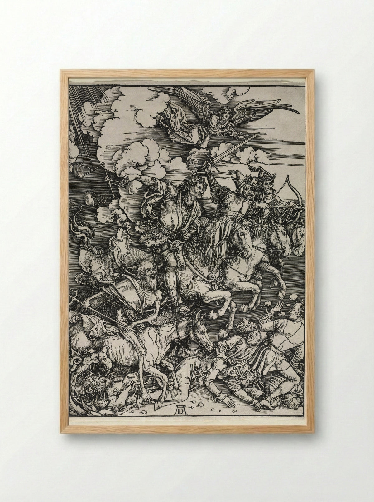 The Four Horsemen, from The Apocalypse - Albrecht Dürer - Framed Print Wood