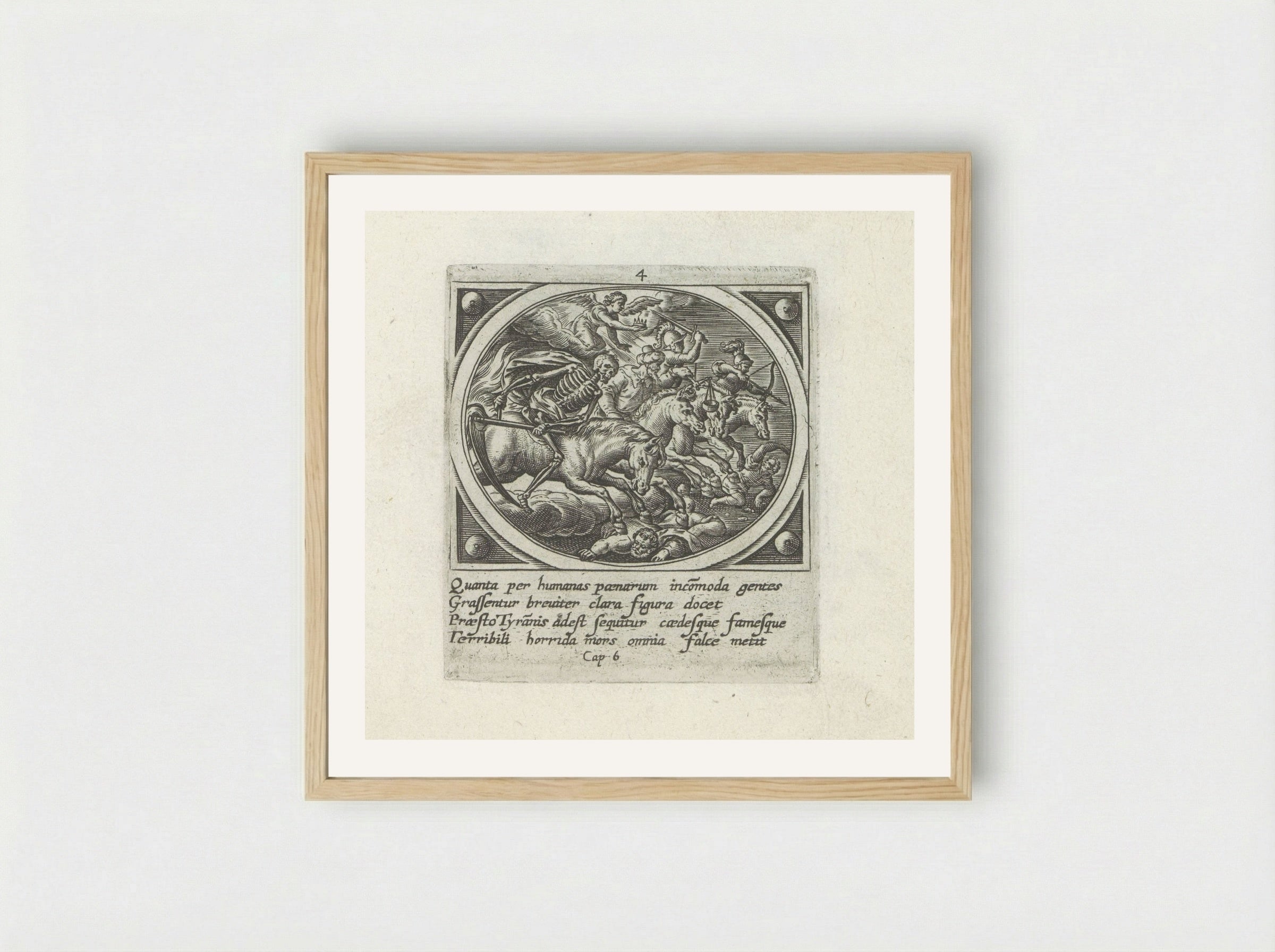 The Four Horsemen of the Apocalypse - Gerard de Jode - Framed Print Wood