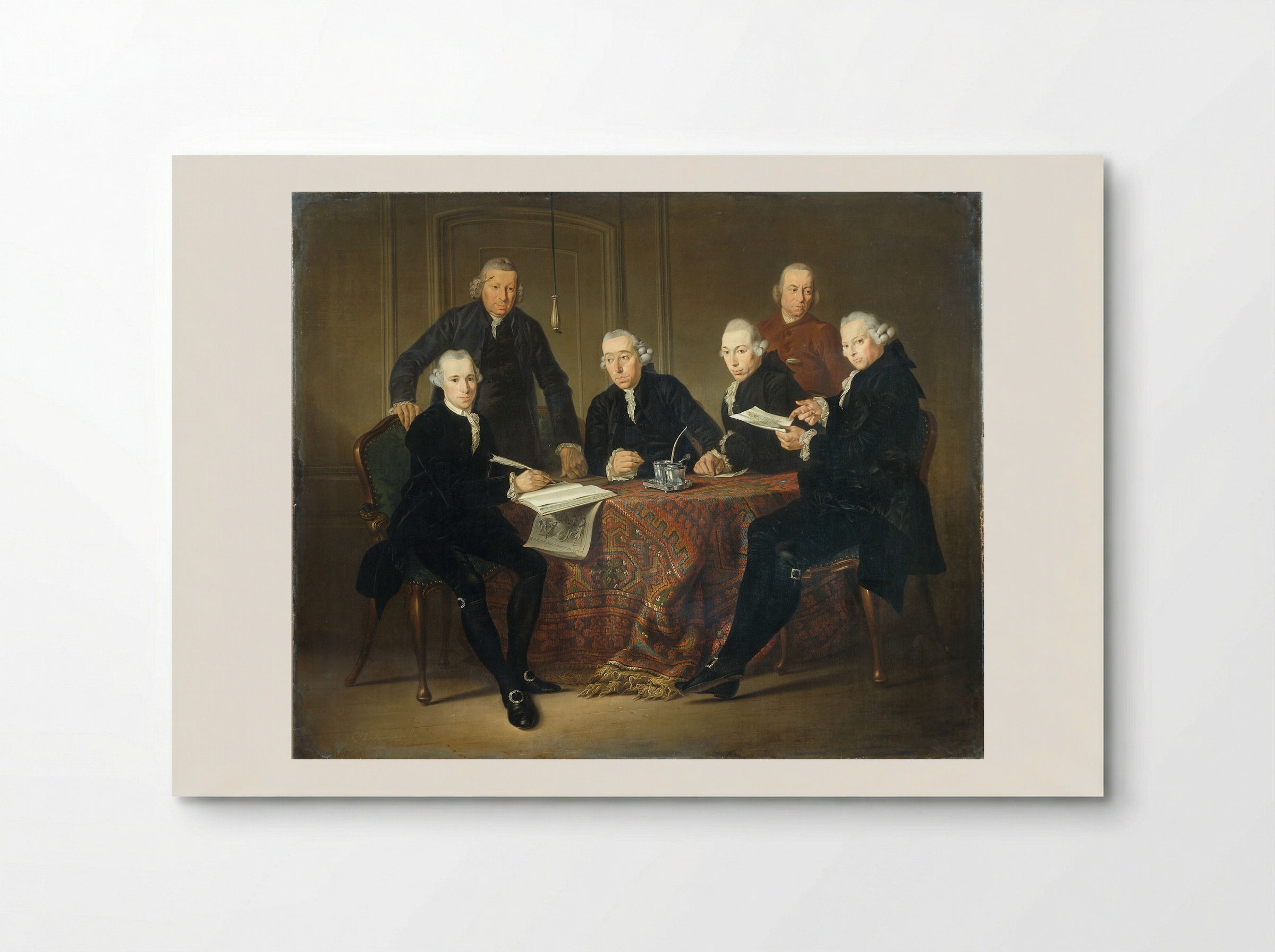 The Four Regents, the Secretary and the House Father of the Lepers' House in Amsterdam - Jacobus Luberti Augustini - Poster