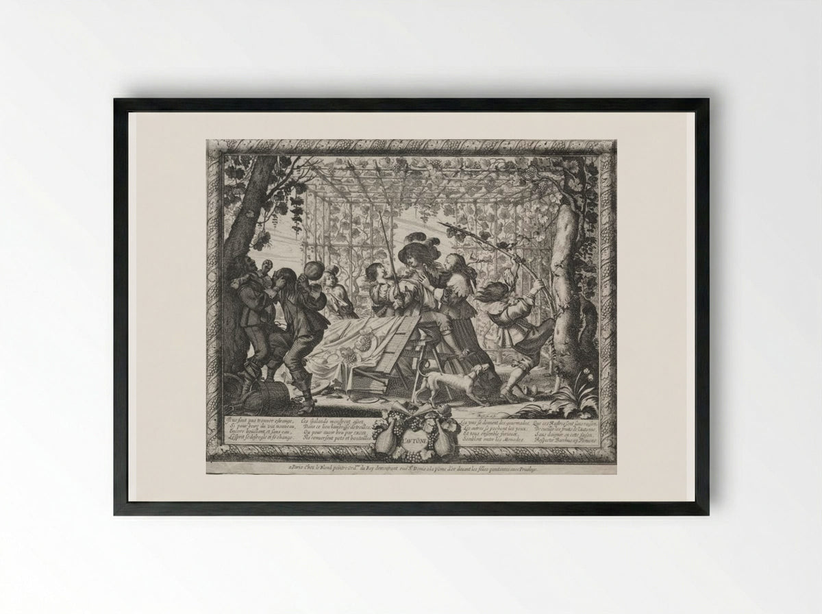 The Four Seasons: Autumn - Abraham Bosse - Framed Print Black