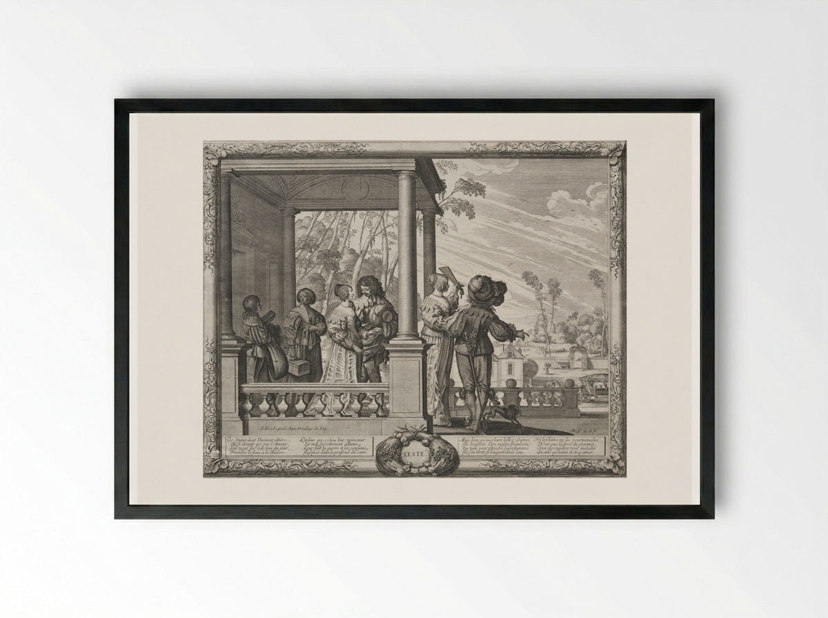 The Four Seasons: Summer - Abraham Bosse - Framed Print Black