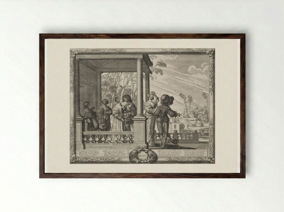 The Four Seasons: Summer - Abraham Bosse - Framed Print Dark Wood