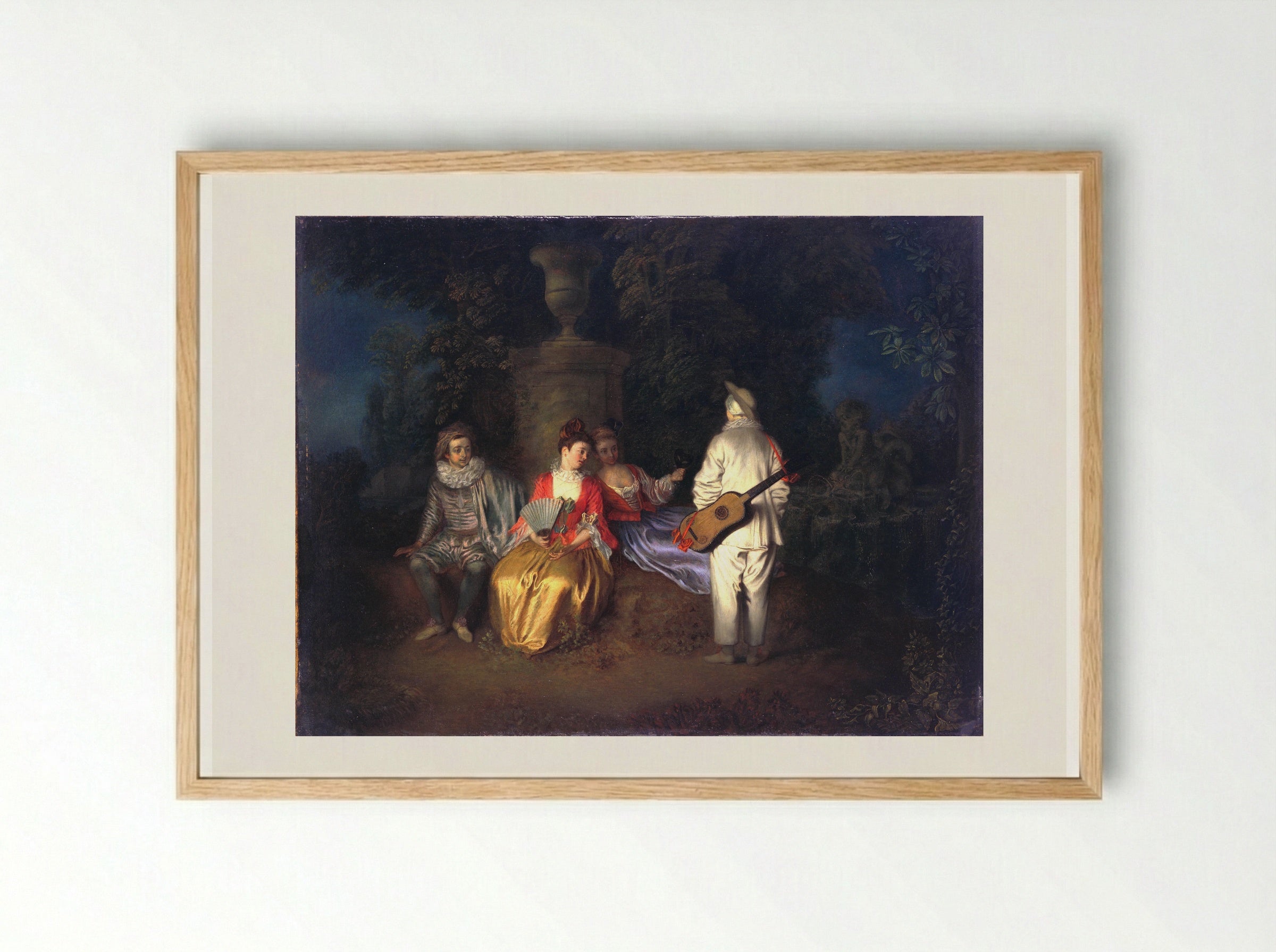 The Foursome - Antoine Watteau - Framed Print Wood
