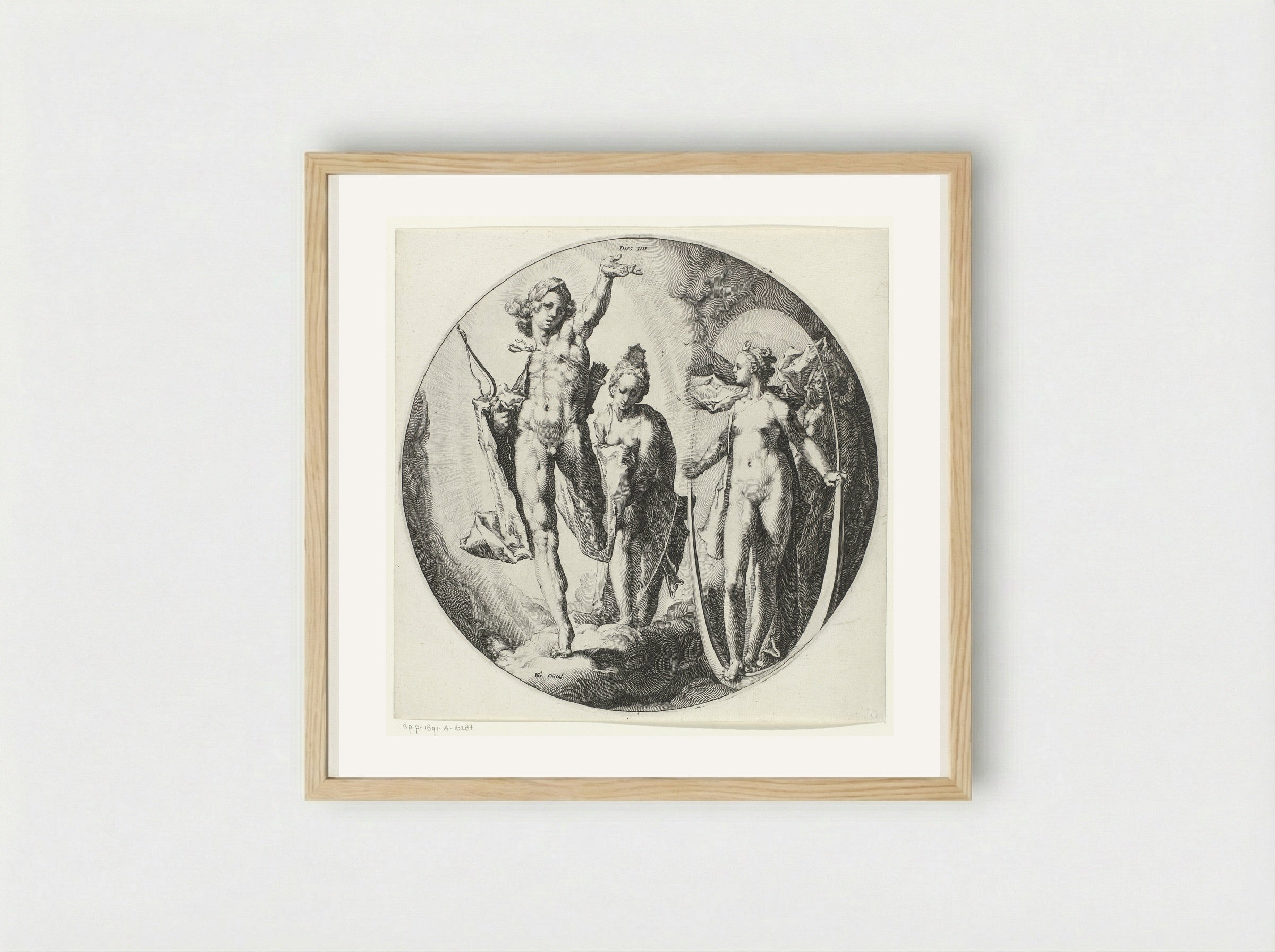 The Fourth Day of Creation: The Creation of the Sun, Moon and Stars - Jan Harmensz. Muller - Framed Print Wood