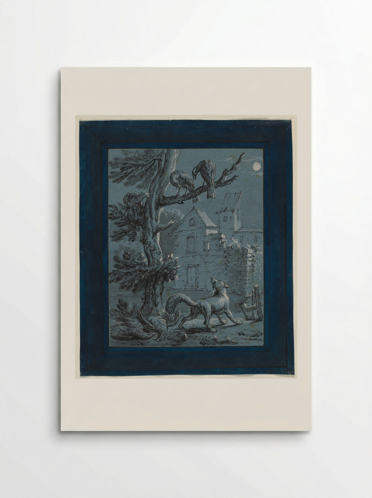 The Fox and the Turkey Hens - Jean-Baptiste Oudry - Poster