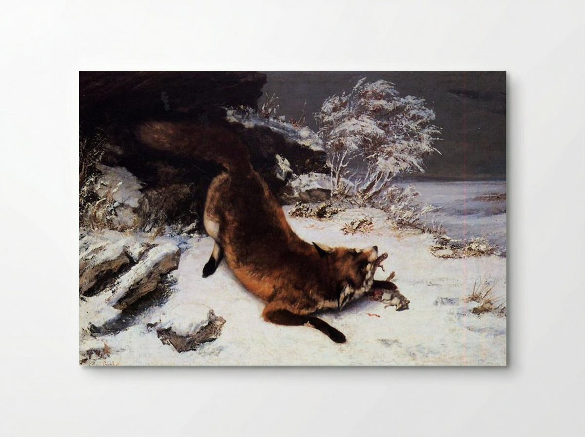 The Fox in the Snow - Gustave Courbet - Poster