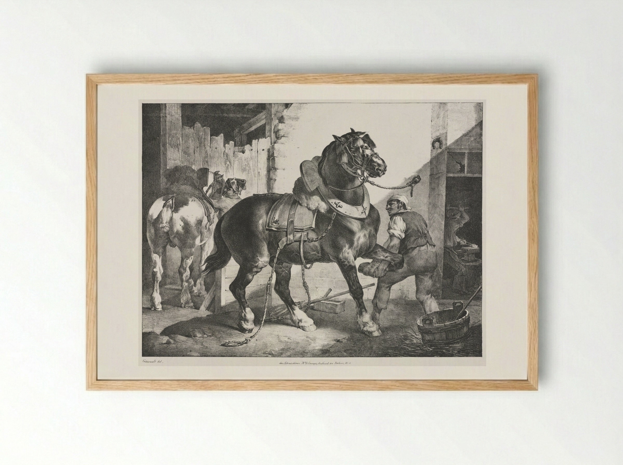 The French Blacksmith - Théodore Géricault - Framed Print Wood