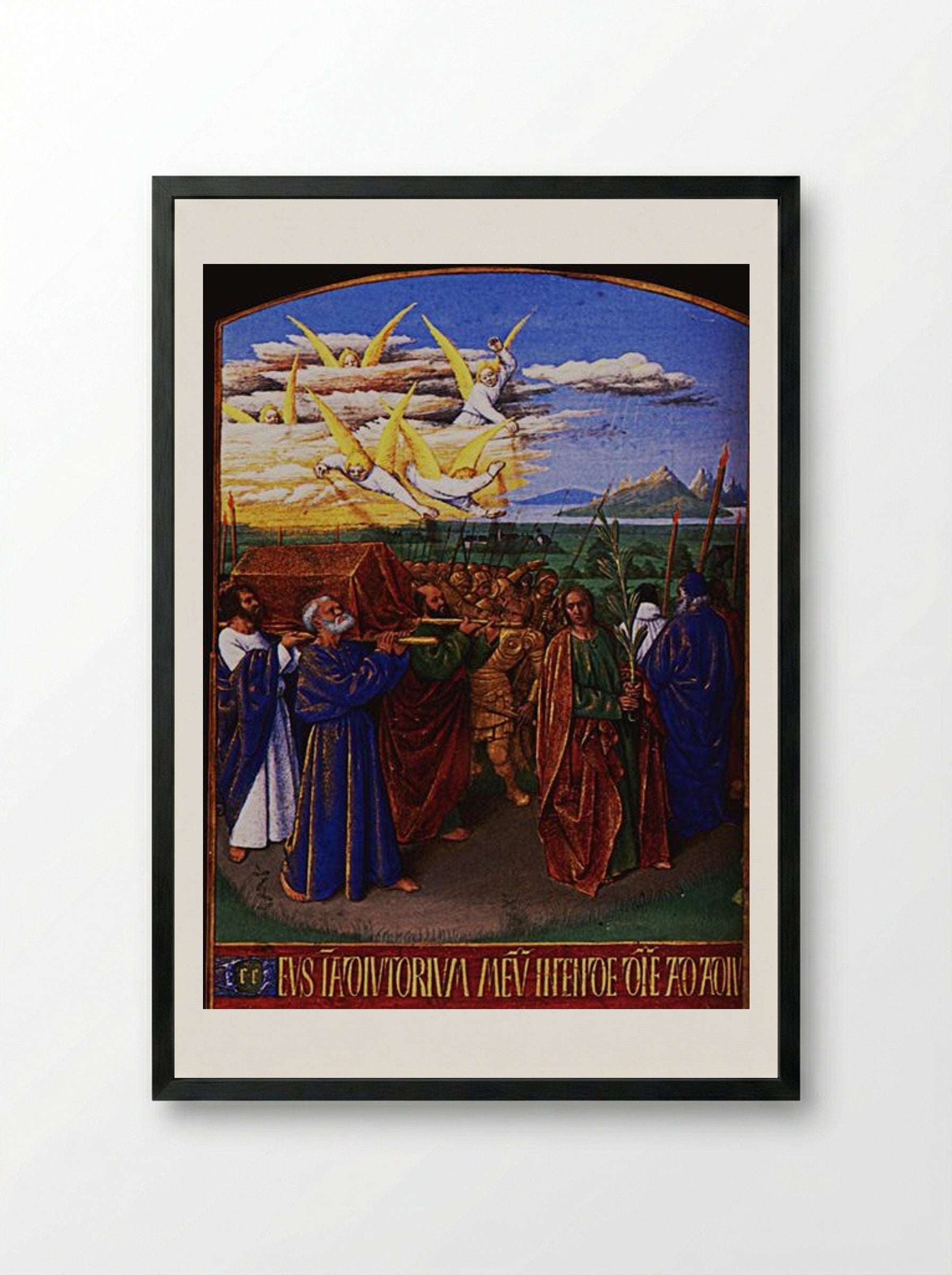 The Funeral of the Virgin - Jean Fouquet - Framed Print Black