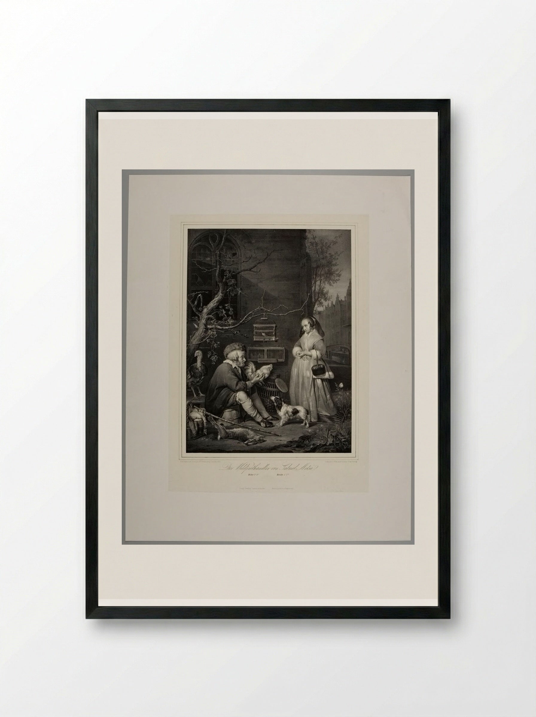 The Game Dealer - Franz Hanfstaengl - Framed Print Black