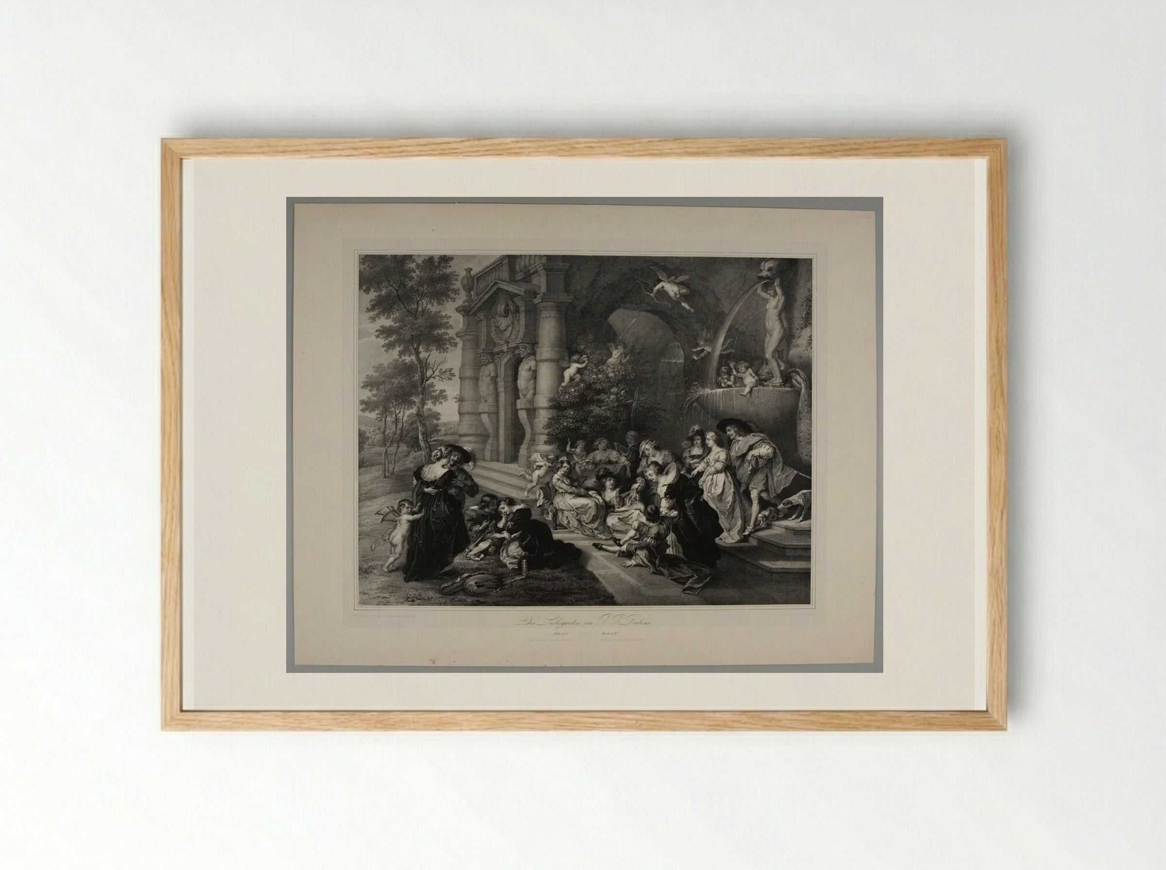 The Garden of Love - Franz Hanfstaengl - Framed Print Wood