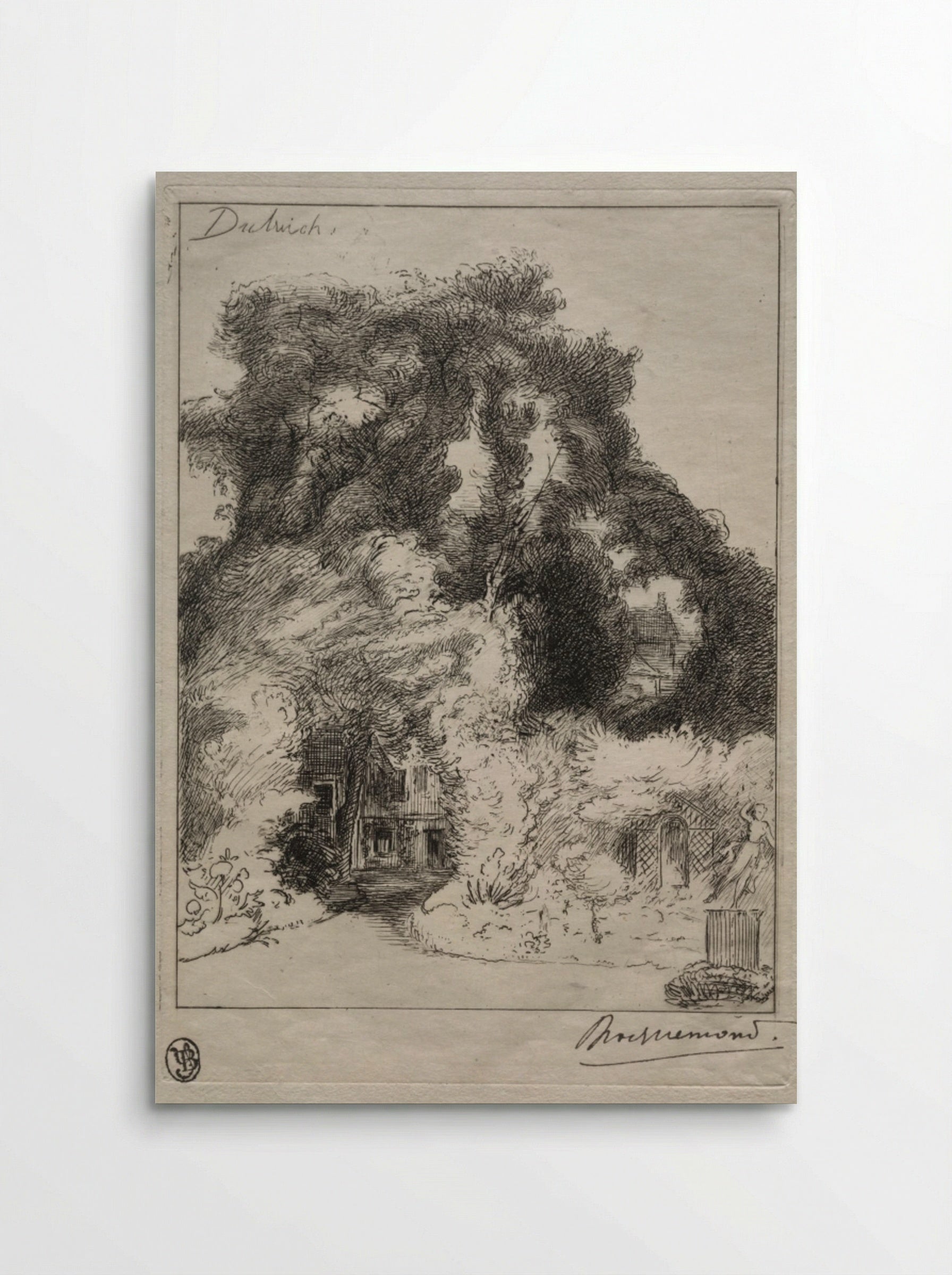 The Garden of the Inn at Dulwich - Félix Bracquemond - Poster