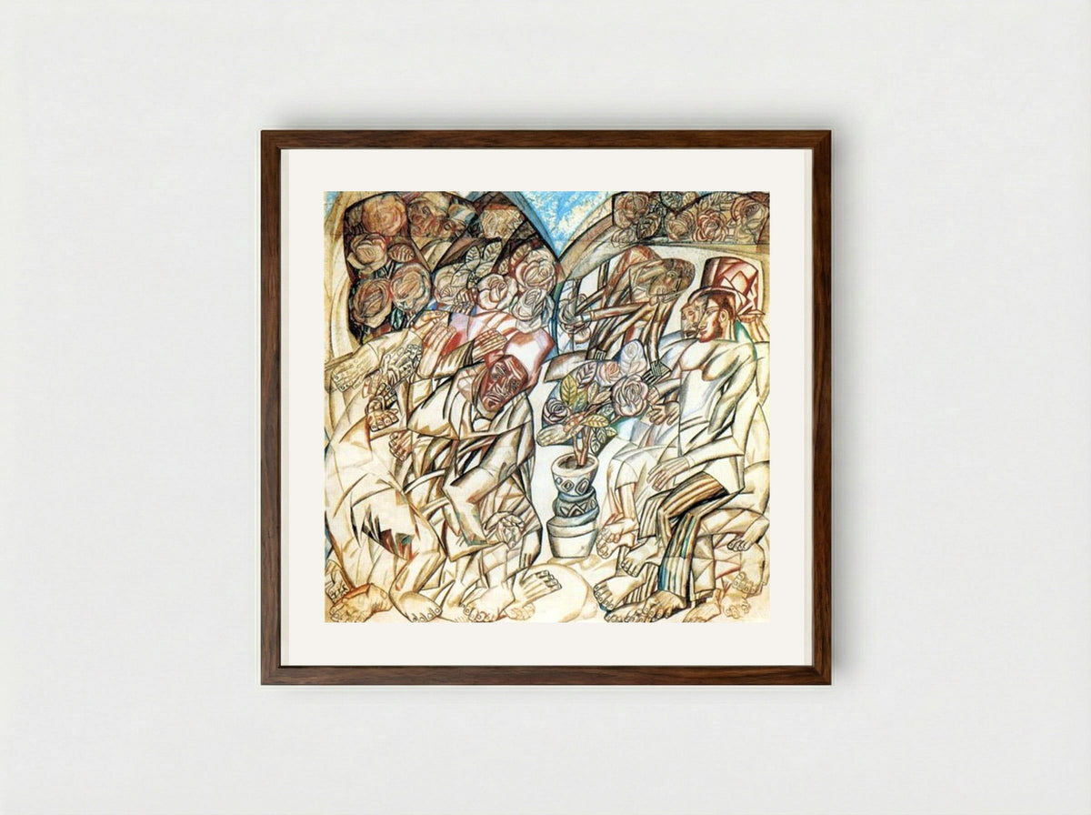 The Gardener - Pavel Filonov - Framed Print Dark Wood