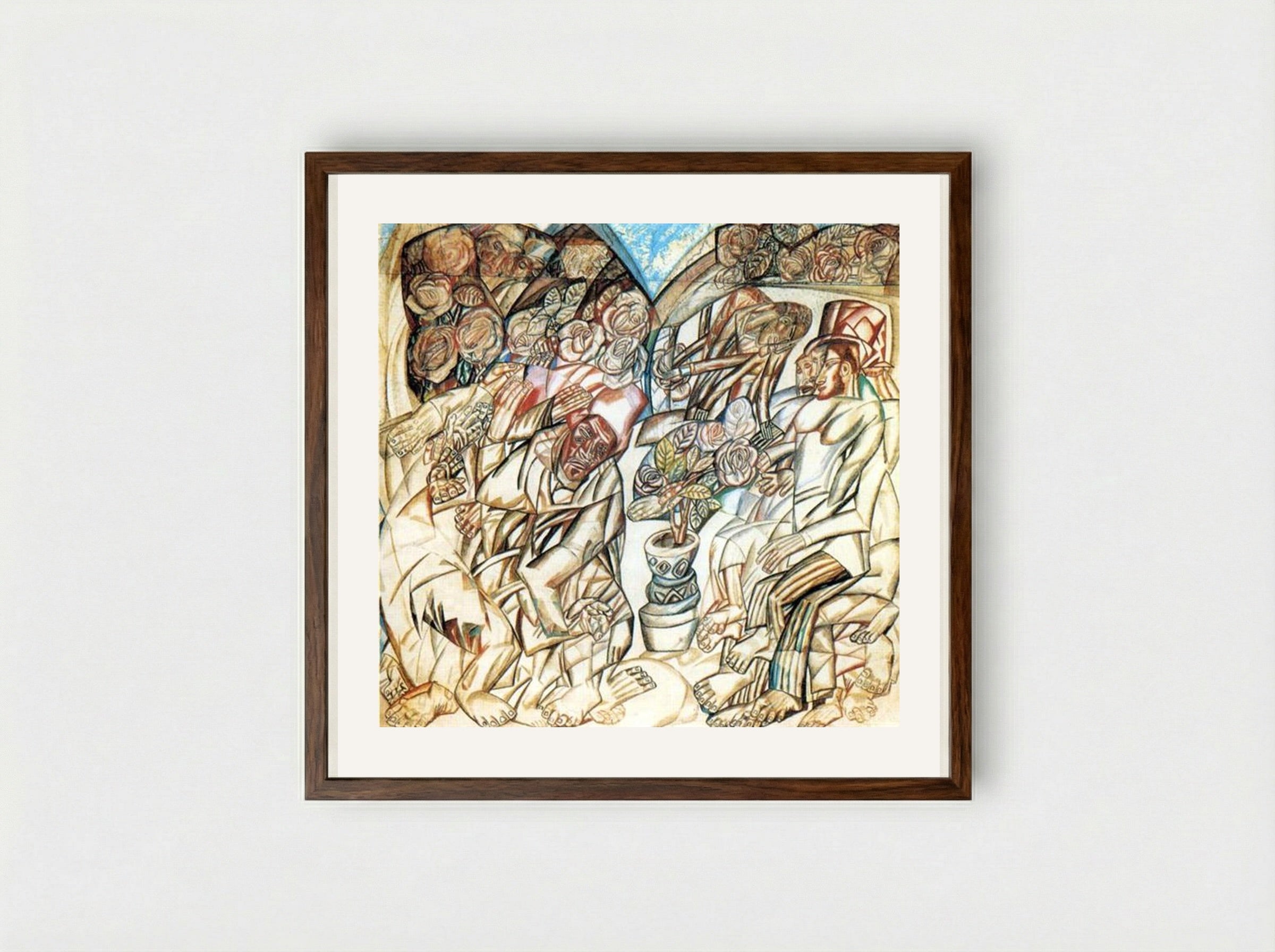 The Gardener - Pavel Filonov - Framed Print Dark Wood