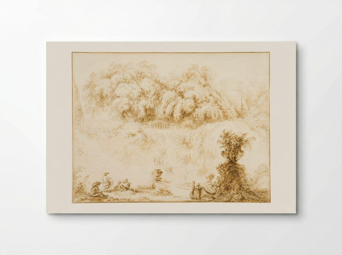 The Gardens and Terraces of the Villa d'Este - Jean-Honoré Fragonard - Poster