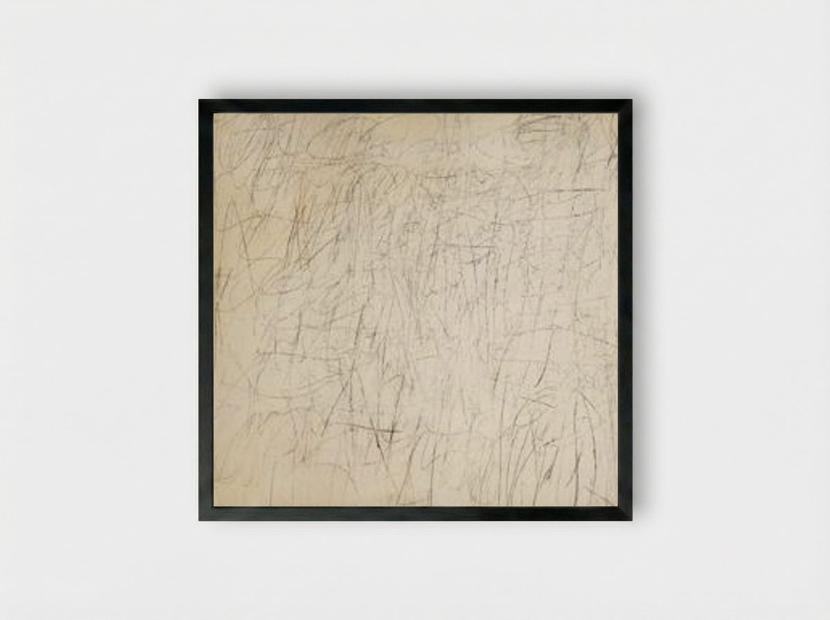 The Geeks - Cy Twombly - Framed Print Black