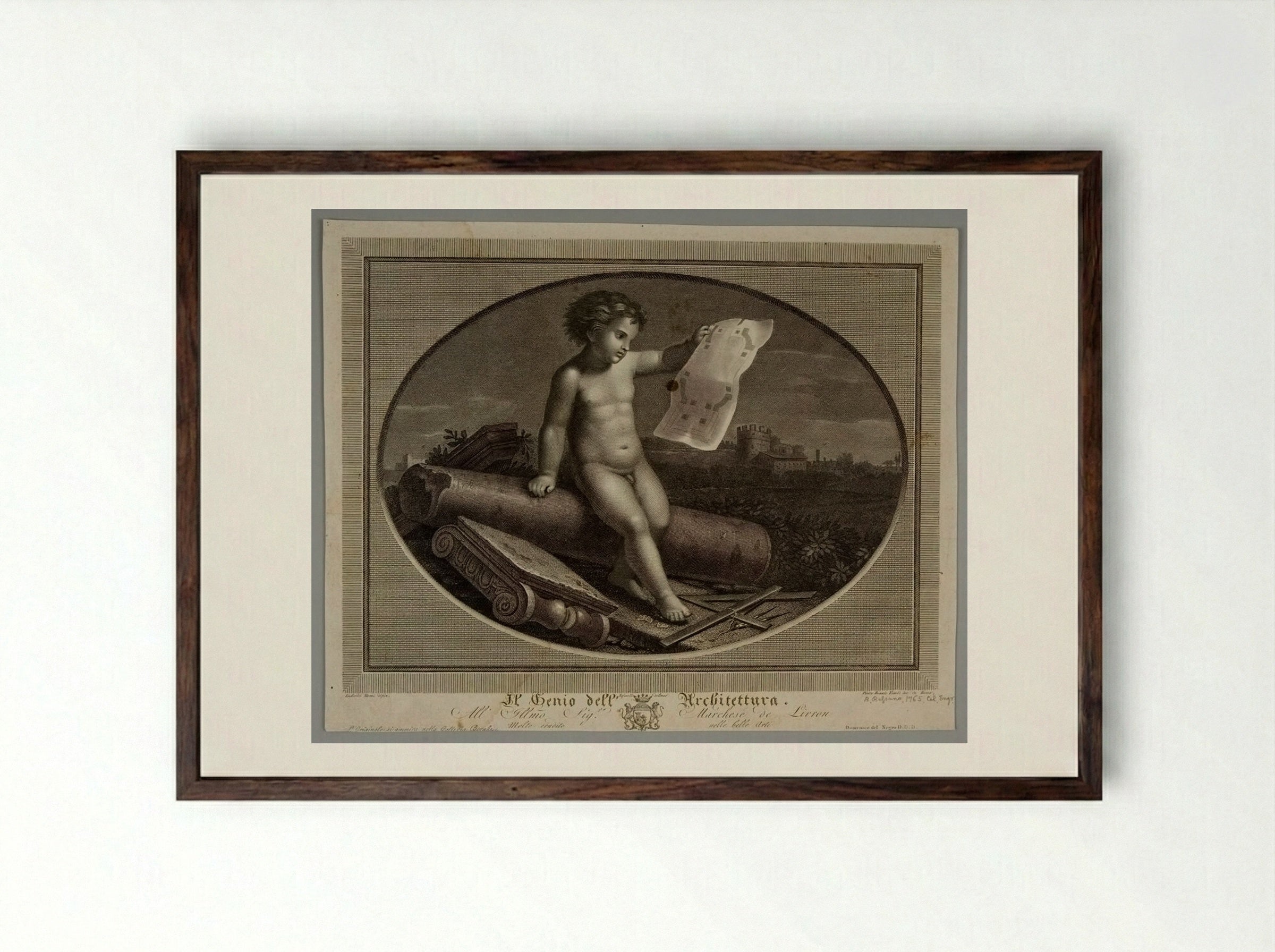 The Genius of Architecture - Pietro Bonato - Framed Print Dark Wood