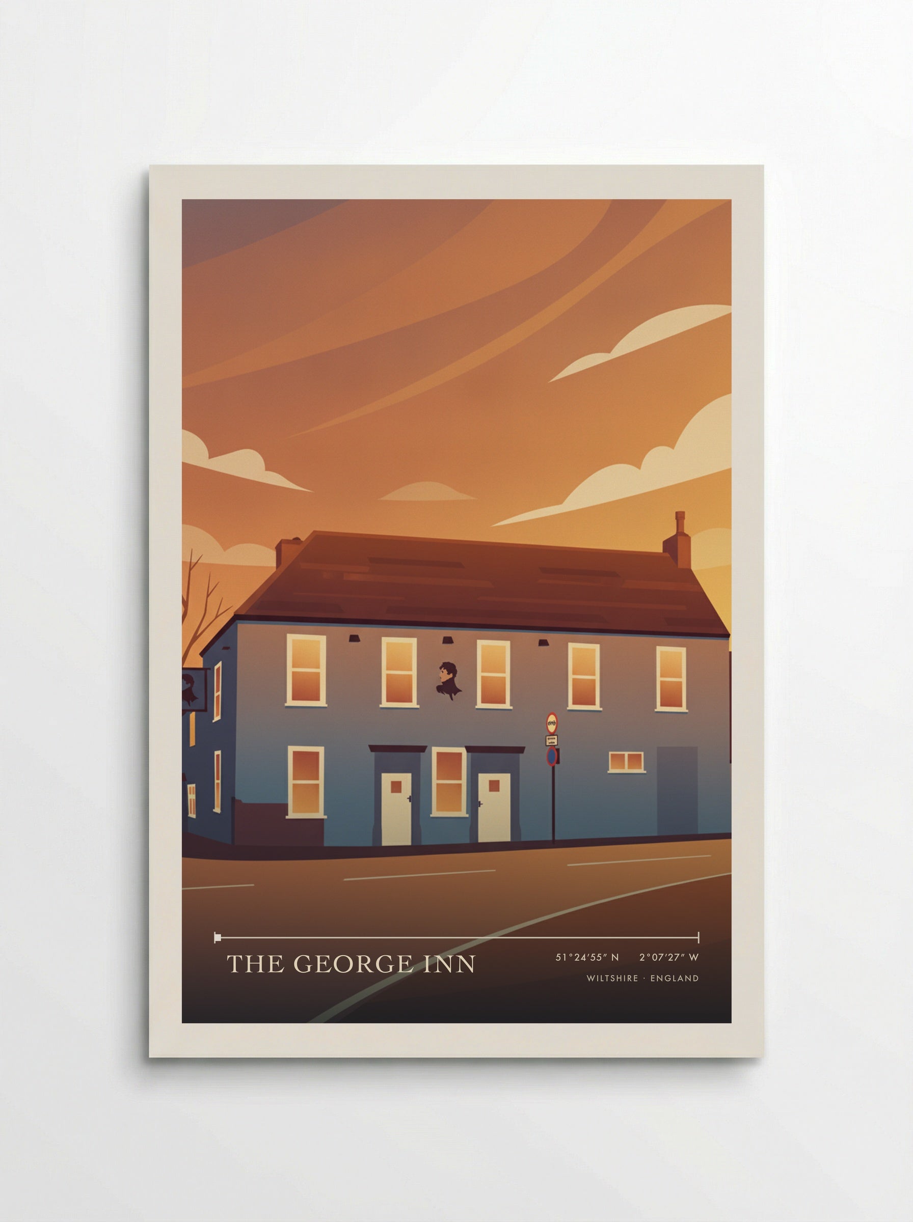 The George Inn Wiltshire England Travel Poster - Poster