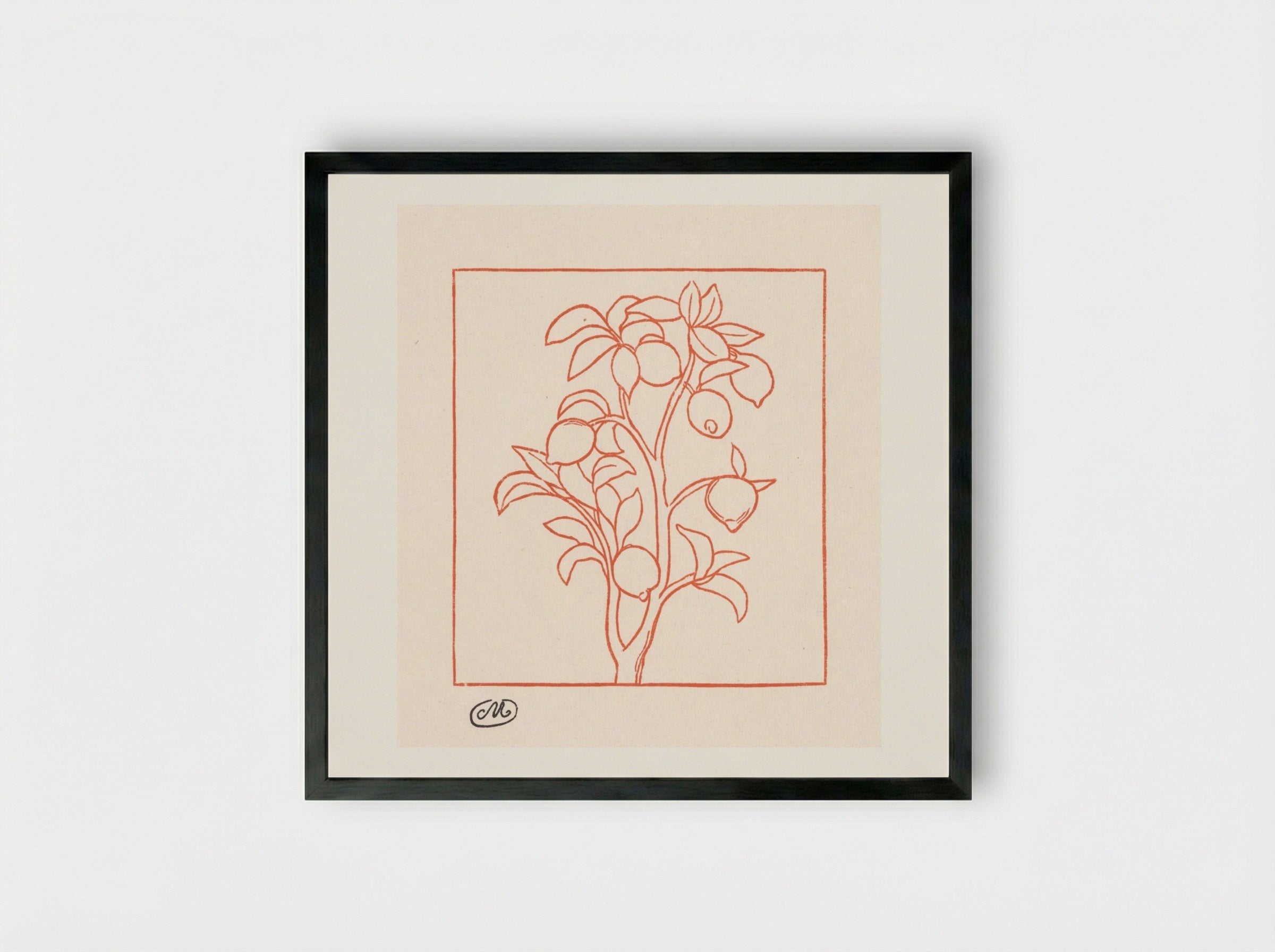 The Georgics: Lemon Tree - Aristide Maillol - Framed Print Black