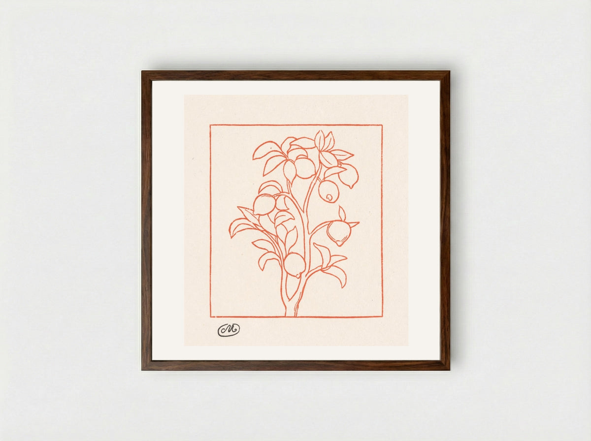 The Georgics: Lemon Tree - Aristide Maillol - Framed Print Dark Wood
