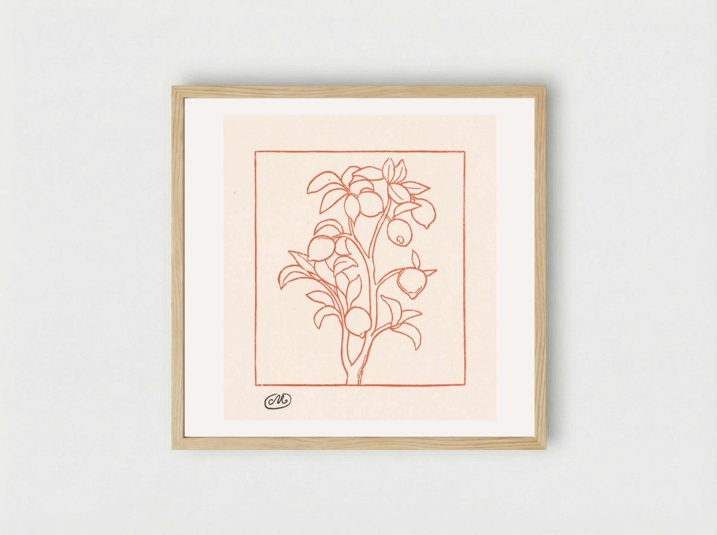 The Georgics: Lemon Tree - Aristide Maillol - Framed Print Wood