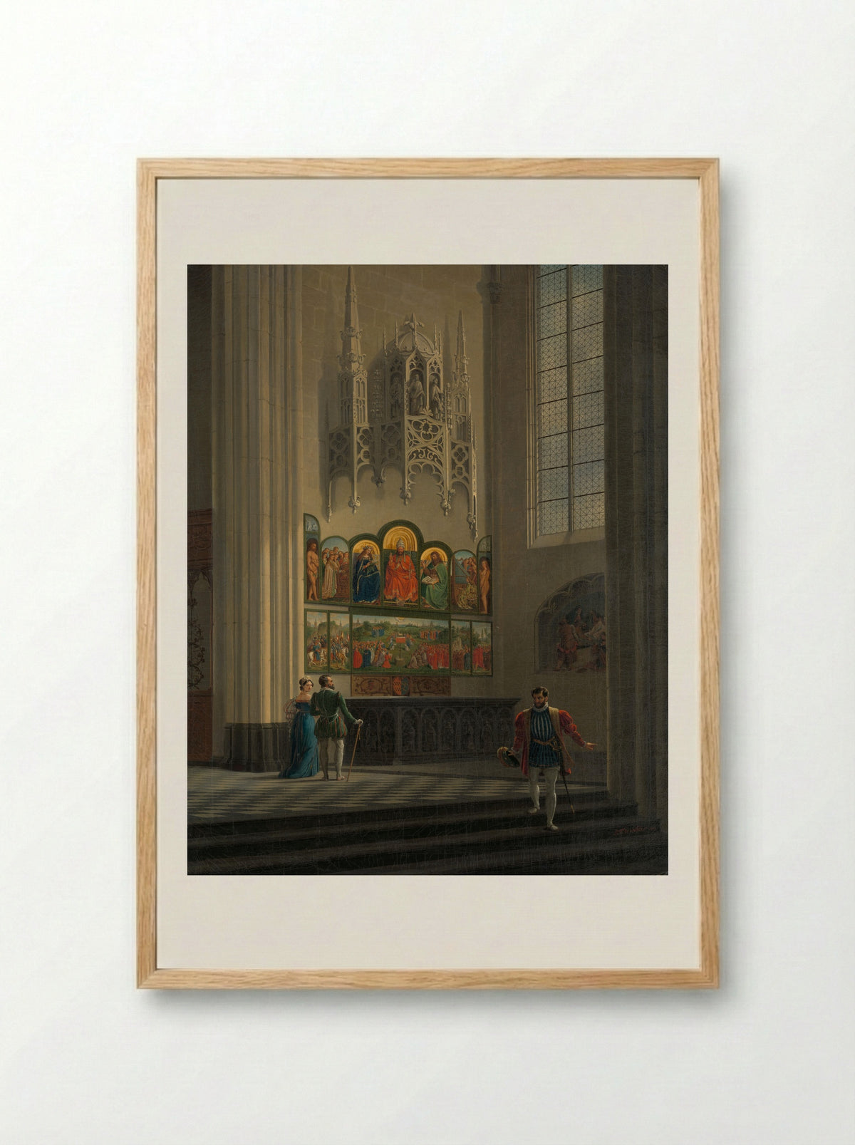 The Ghent Altarpiece in St Bavo Cathedral - Pierre François De Noter - Framed Print Wood