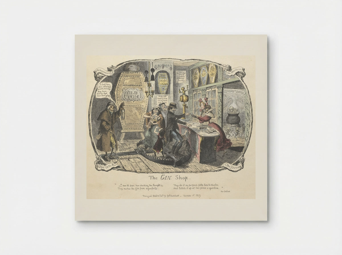 The Gin Shop - George Cruikshank - Poster