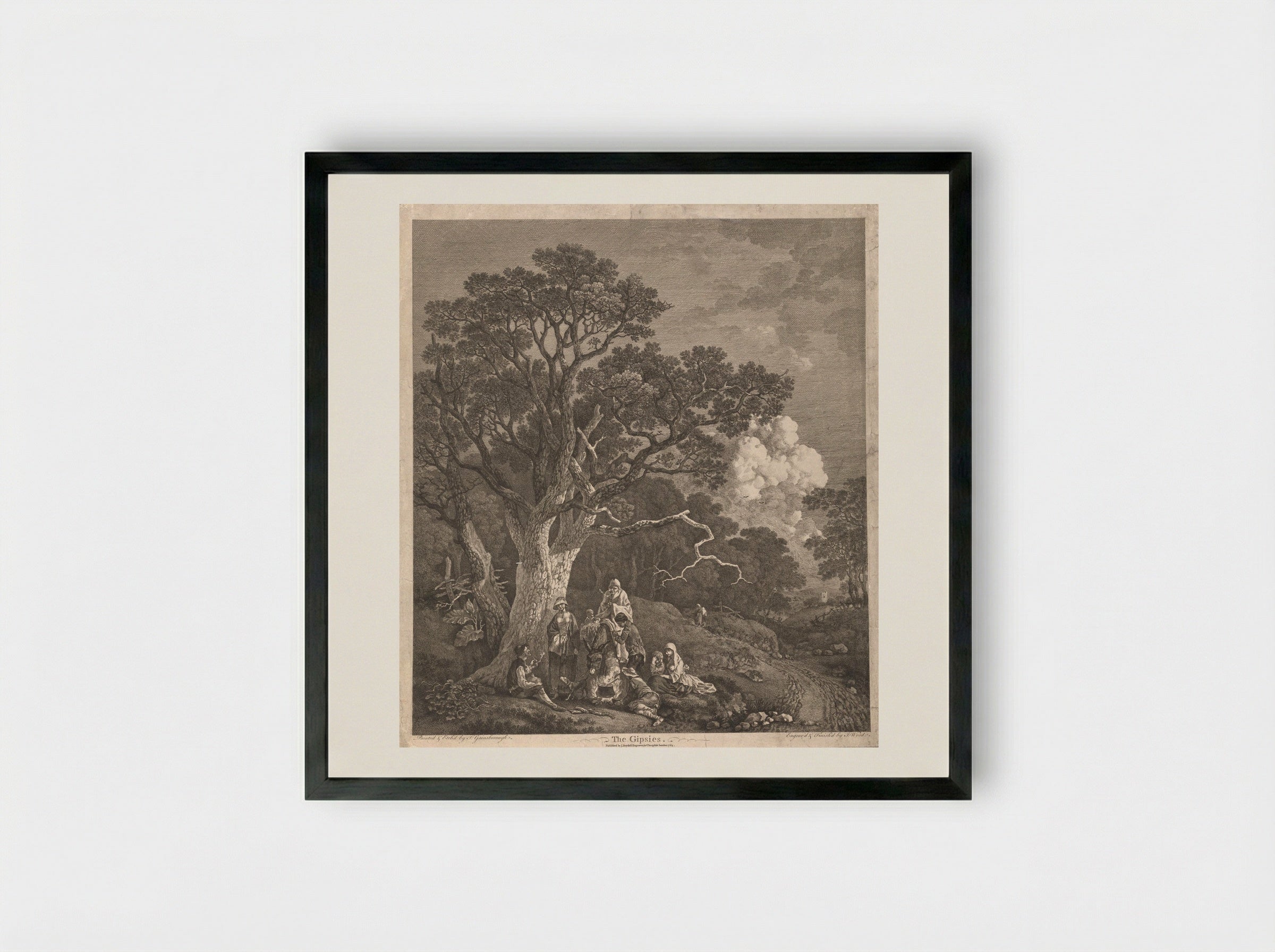 The Gipsies - John Wood - Framed Print Black