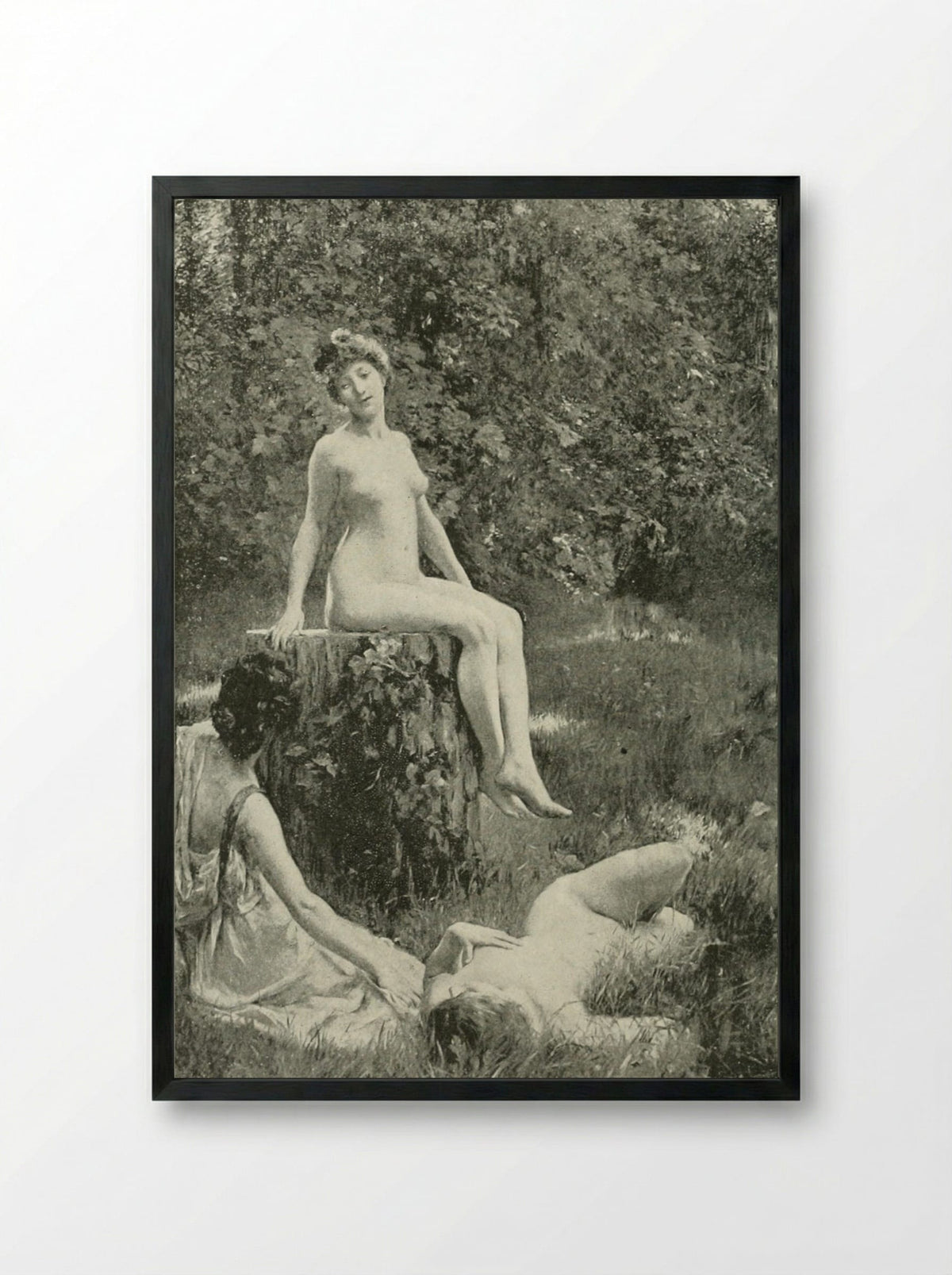The Glade - Julius LeBlanc Stewart - Framed Print Black
