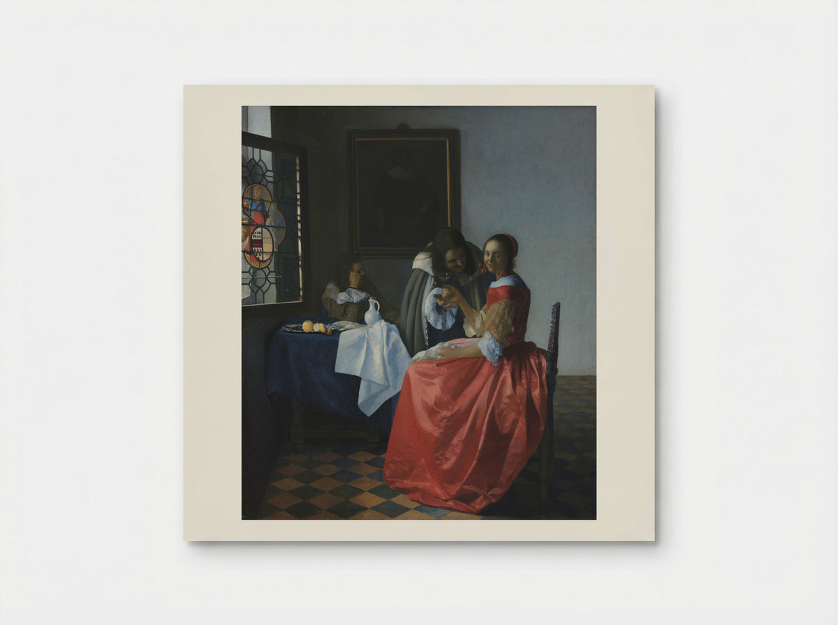 The Glass of Wine - Johannes Vermeer - Poster