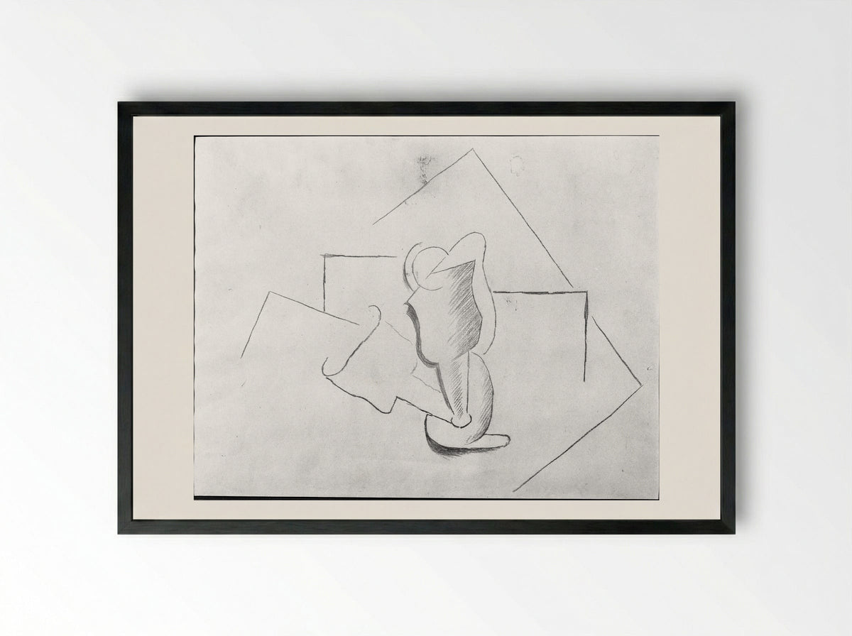 The Glass - Pablo Picasso - Framed Print Black