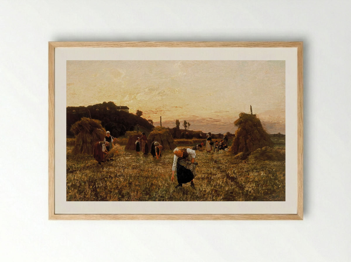 The Gleaners - Jules Breton - Framed Print Wood