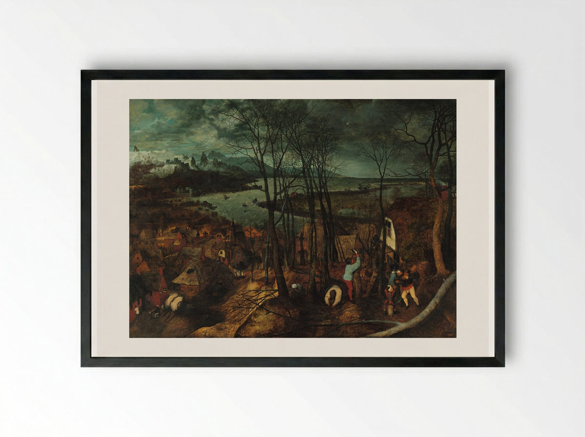 The Gloomy Day - Pieter Bruegel the Elder - Framed Print Black